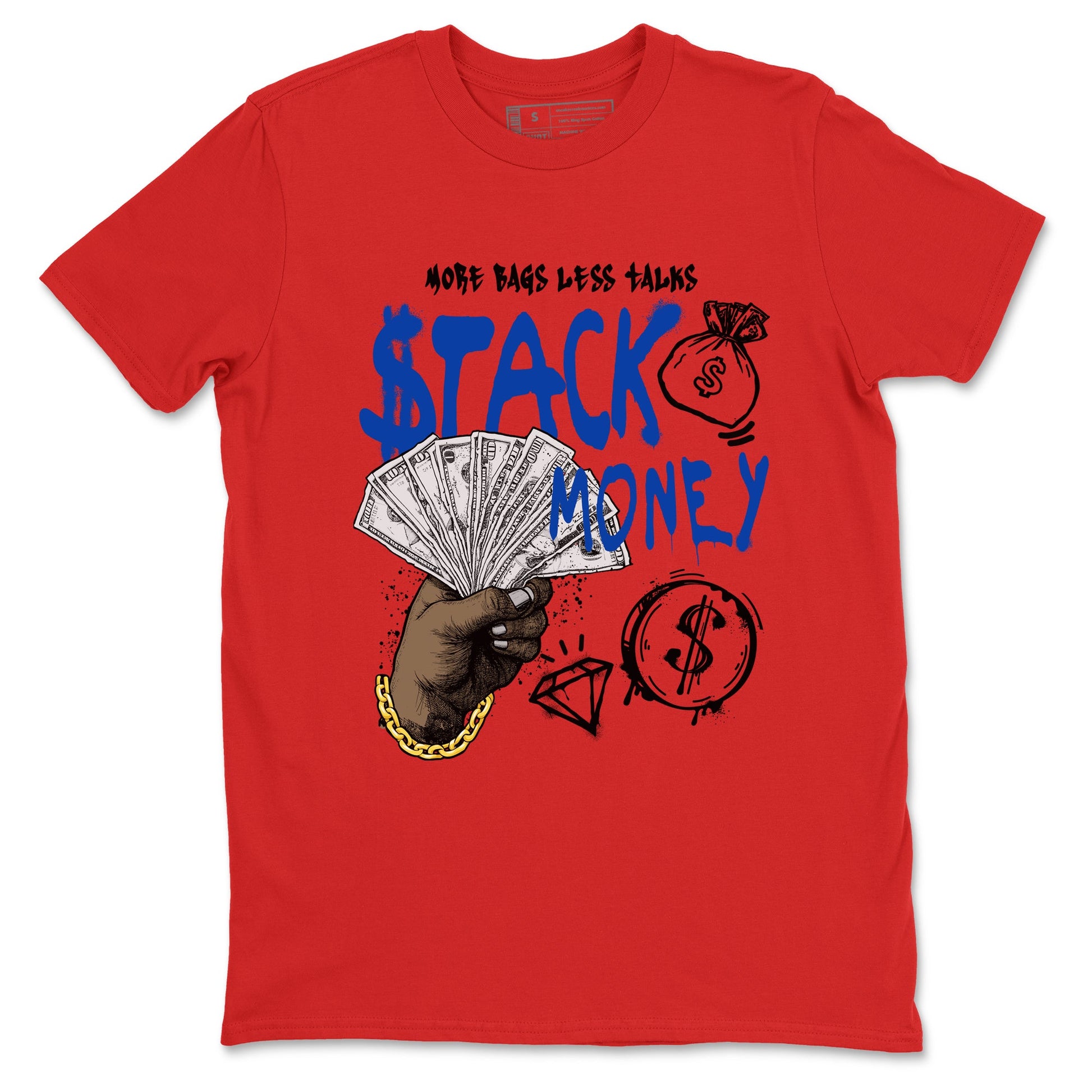 Sneaker match tees – Sneaker Tees To Match Air Jordan 4 Rare Air Shoes – Stack Money Tee Red 2