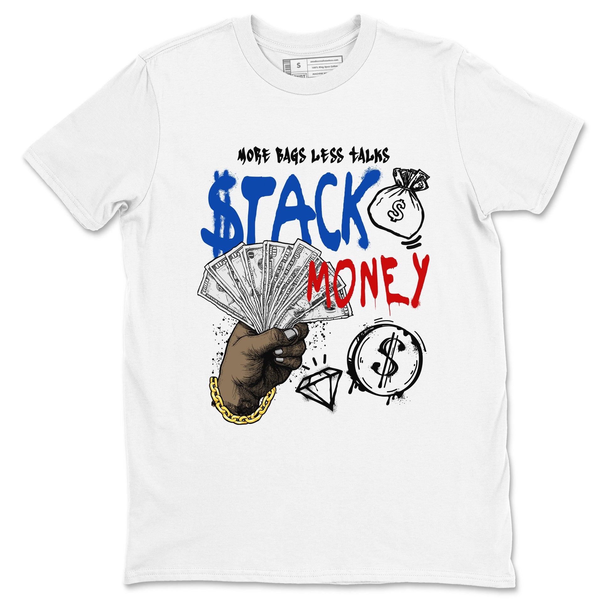 Sneaker match tees – Sneaker Tees To Match Air Jordan 4 Rare Air Shoes – Stack Money Tee White 2