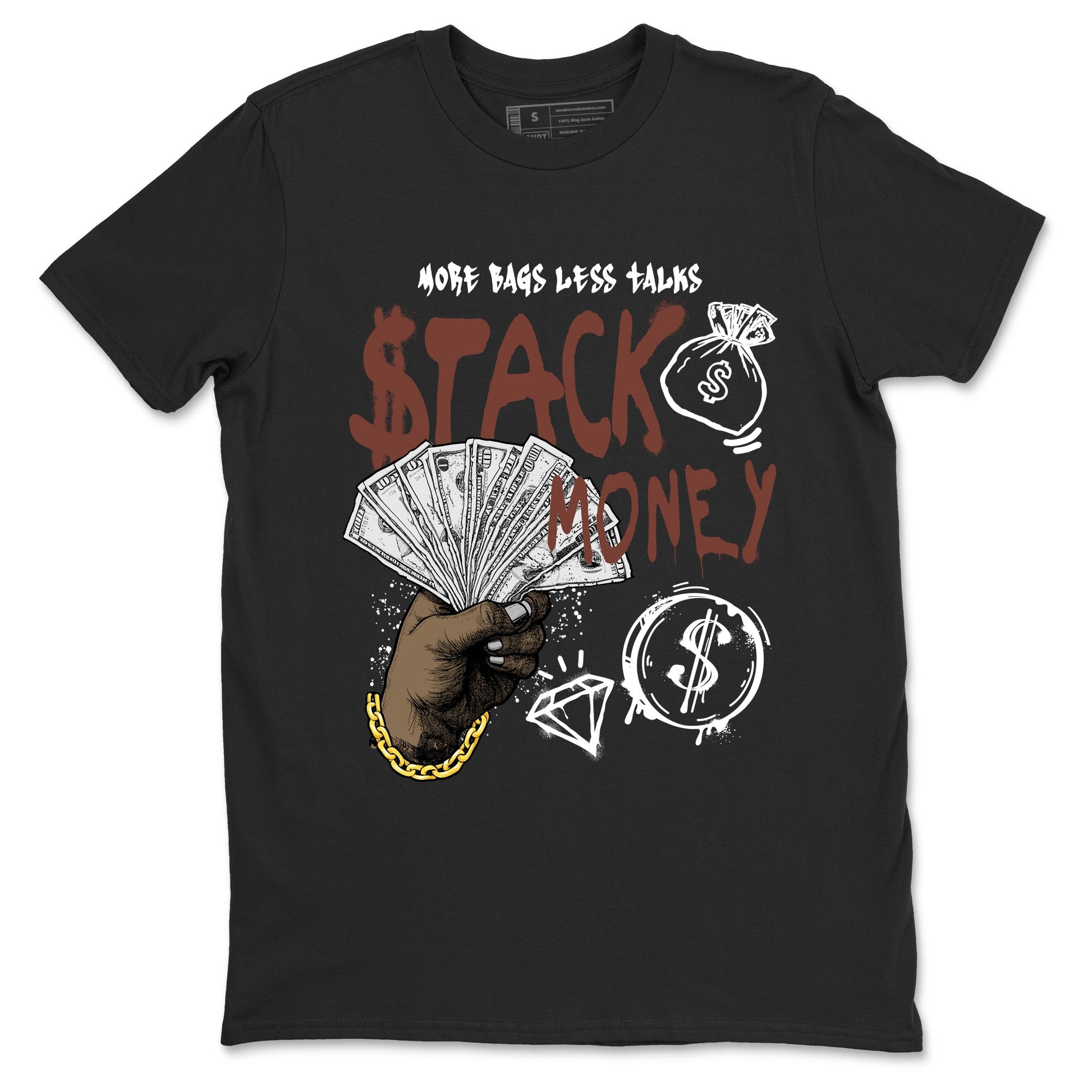 Sneaker match tees – Sneaker Tees To Match Dunk Low Football Shoes – Stack Money Tee Black 2