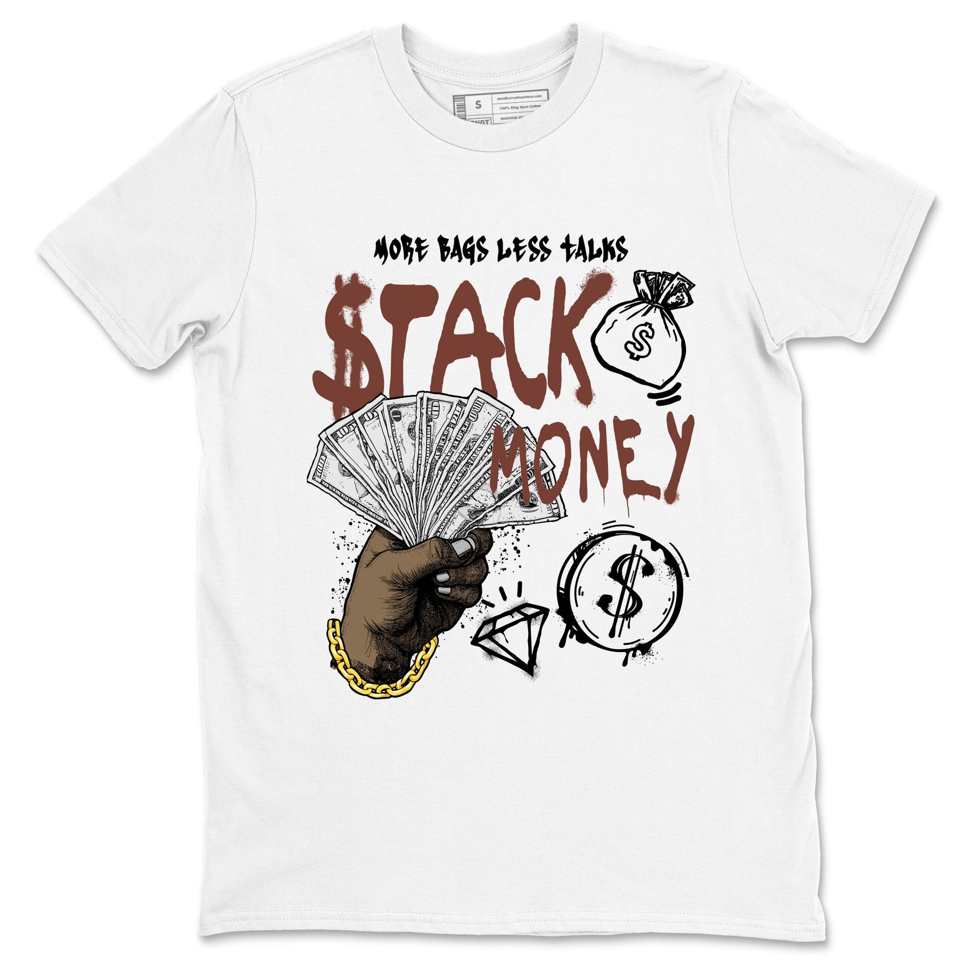Sneaker match tees – Sneaker Tees To Match Dunk Low Football Shoes – Stack Money Tee White 2