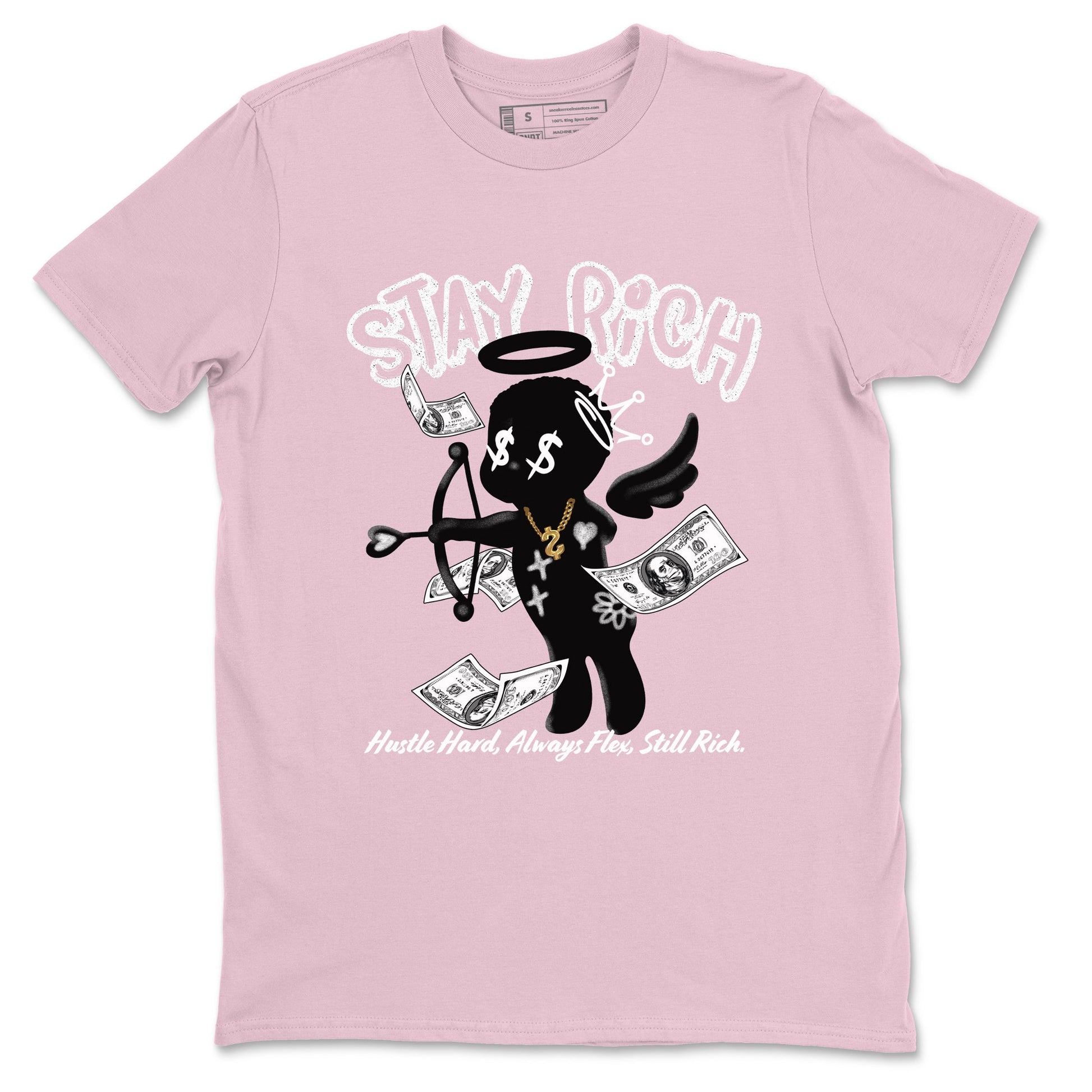 4s Retro Orchid shirts to match jordans Stay Rich sneaker match tees Air Jordan 4 WMNS Orchid match shoes to clothes SNRT Sneaker Tees unisex cotton Pink 2 shirts