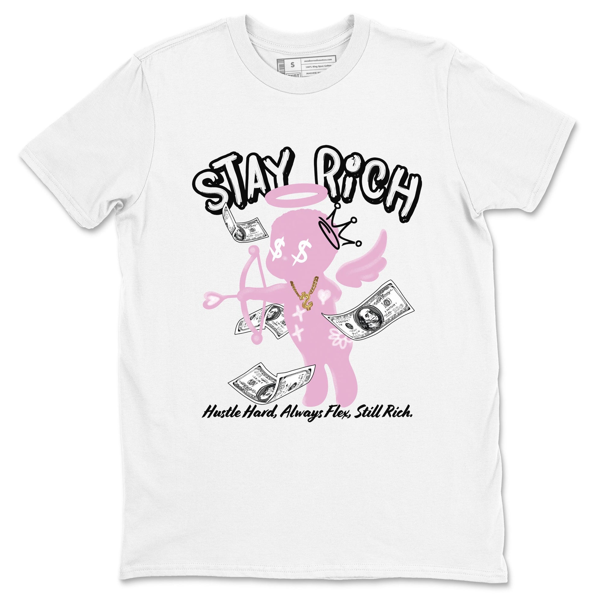 4s Retro Orchid shirts to match jordans Stay Rich sneaker match tees Air Jordan 4 WMNS Orchid match shoes to clothes SNRT Sneaker Tees unisex cotton White 2 shirts