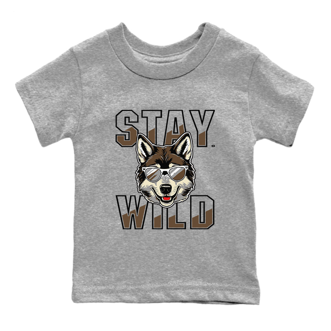1s Mocha shirts to match jordans Stay Wild sneaker match tees Air Jordan 1 Mocha match shoes to clothes SNRT Sneaker Tees Youth Baby Heather Grey 2 tee