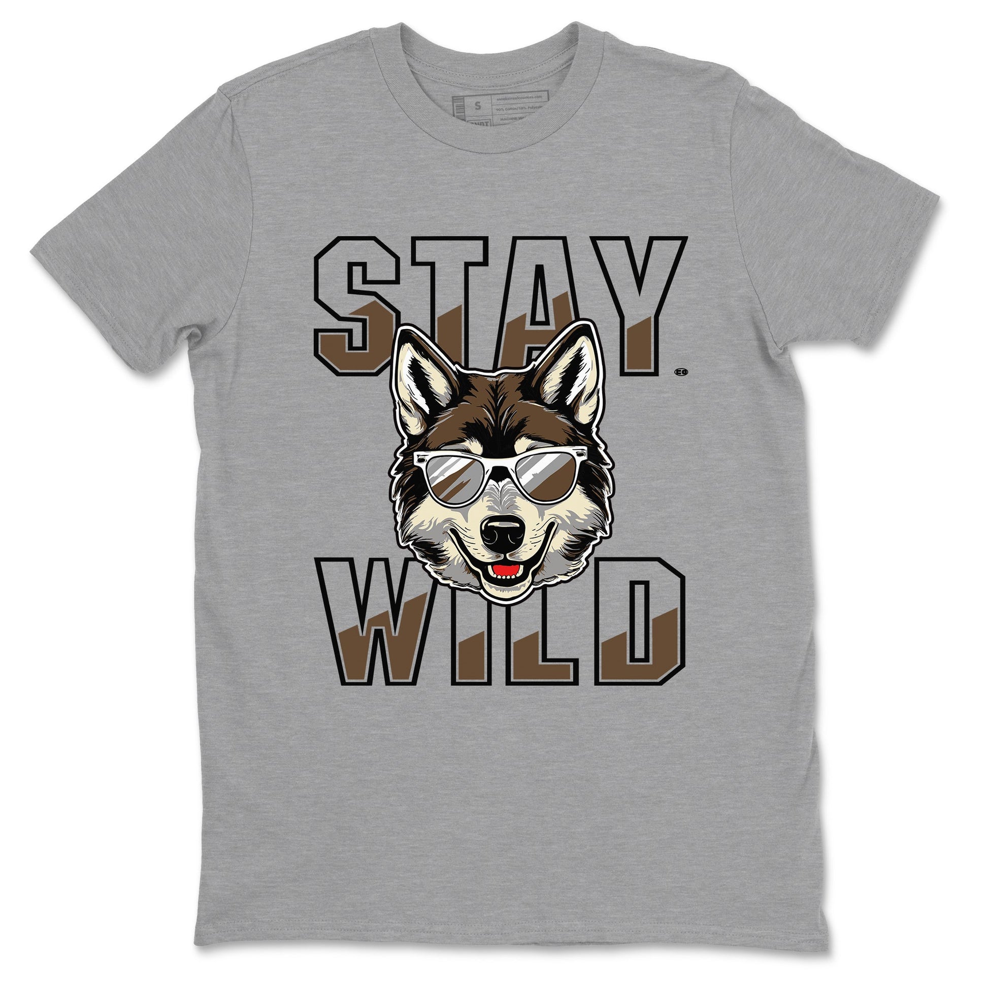 1s Mocha shirts to match jordans Stay Wild sneaker match tees Air Jordan 1 Mocha match shoes to clothes SNRT Sneaker Tees unisex cotton Heather Grey 2 shirts