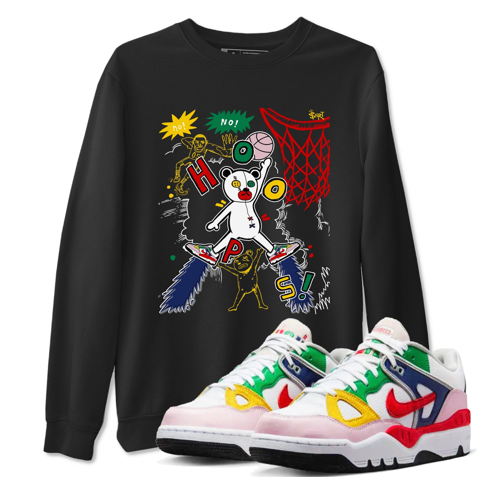 AF 3 Nigo shirtsto match jordans Stop The Bear sneaker match tees Air Force 3 Low x Nigo Blue Void and Tour Yellow match shoes to clothes SNRT Sneaker Tees unisex cotton Black 1 shirts