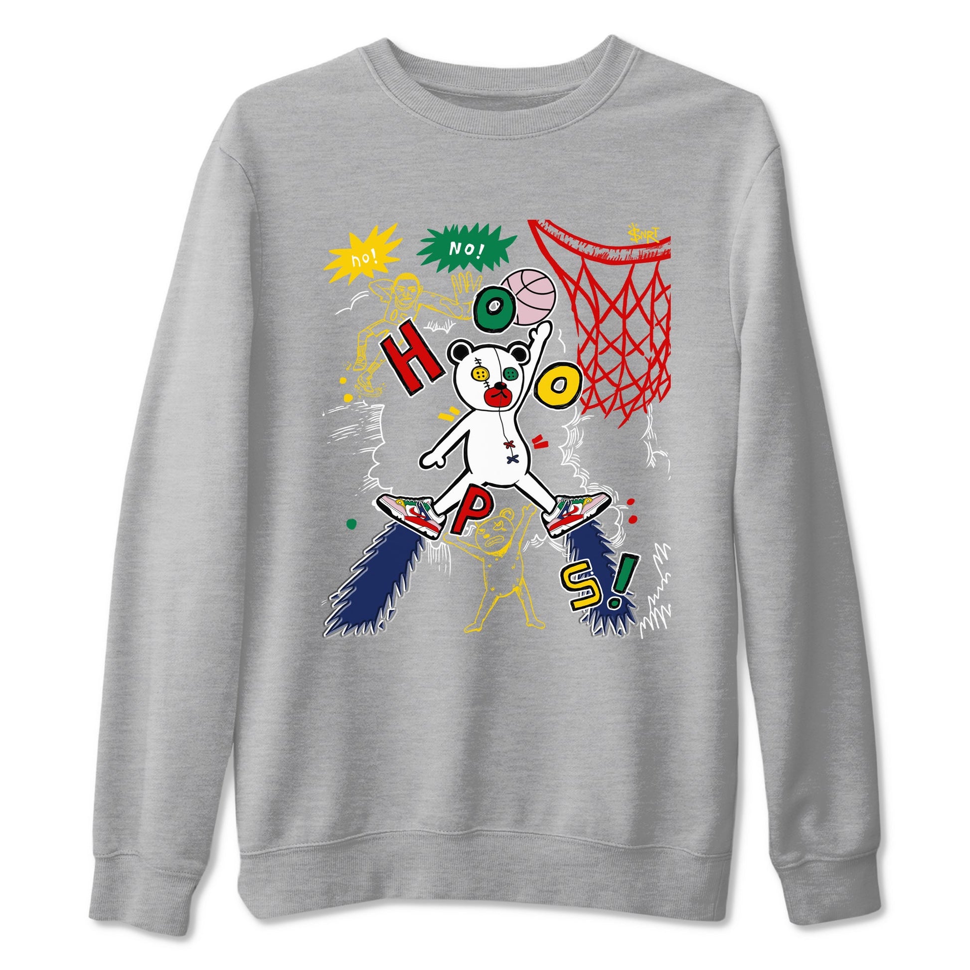 AF 3 Nigo shirtsto match jordans Stop The Bear sneaker match tees Air Force 3 Low x Nigo Blue Void and Tour Yellow match shoes to clothes SNRT Sneaker Tees unisex cotton Heather Grey 2 shirts