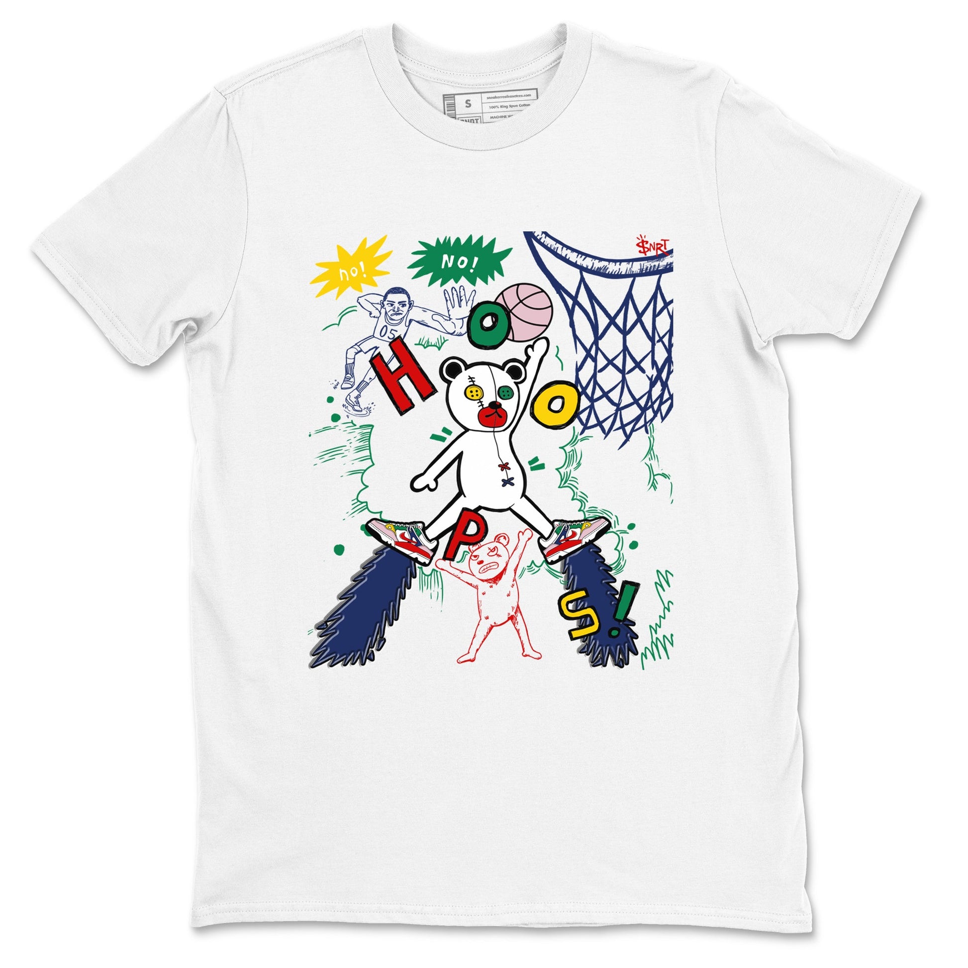 AF 3 Nigo shirtsto match jordans Stop The Bear sneaker match tees Air Force 3 Low x Nigo Blue Void and Tour Yellow match shoes to clothes SNRT Sneaker Tees unisex cotton White 2 shirts