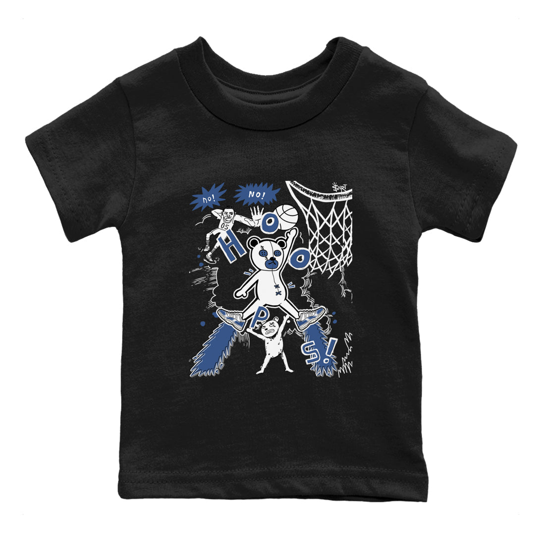 11s Diffused Blue shirts to match jordans Stop The Bear sneaker match tees Air Jordan 11 Diffused Blue SNRT Sneaker Release Tees Youth Baby Black 2 crew neck shirts