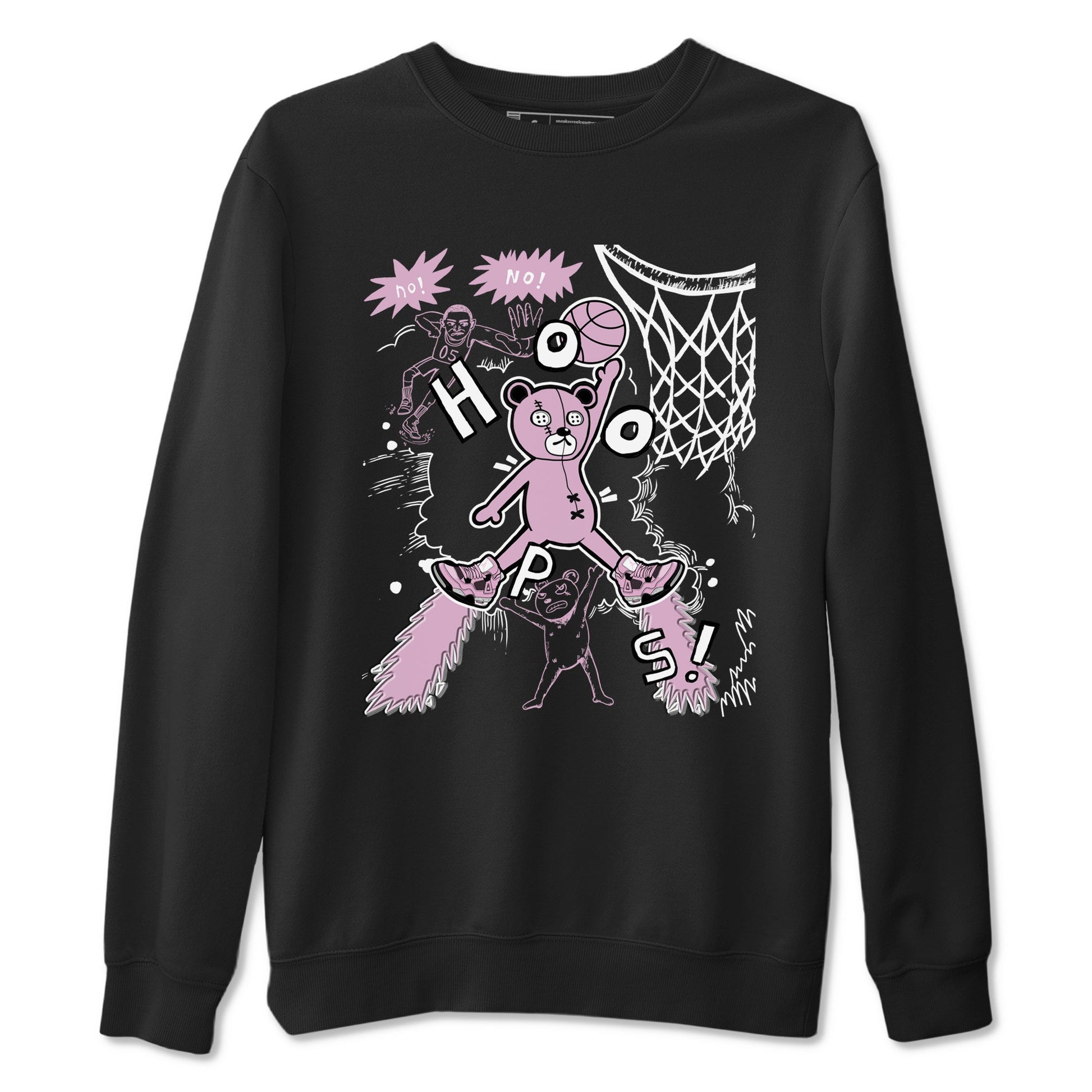 4s Retro Orchid shirts to match jordans Stop The Bear sneaker match tees Air Jordan 4 WMNS Orchid match shoes to clothes SNRT Sneaker Tees unisex cotton Black 2 shirts
