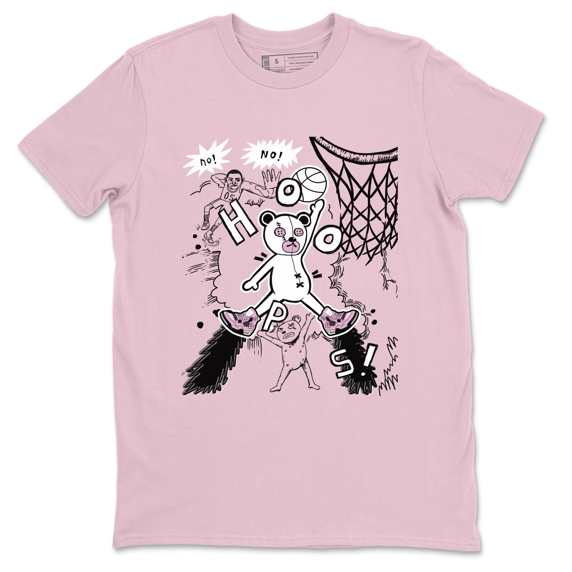 4s Retro Orchid shirts to match jordans Stop The Bear sneaker match tees Air Jordan 4 WMNS Orchid match shoes to clothes SNRT Sneaker Tees unisex cotton Pink 2 shirts