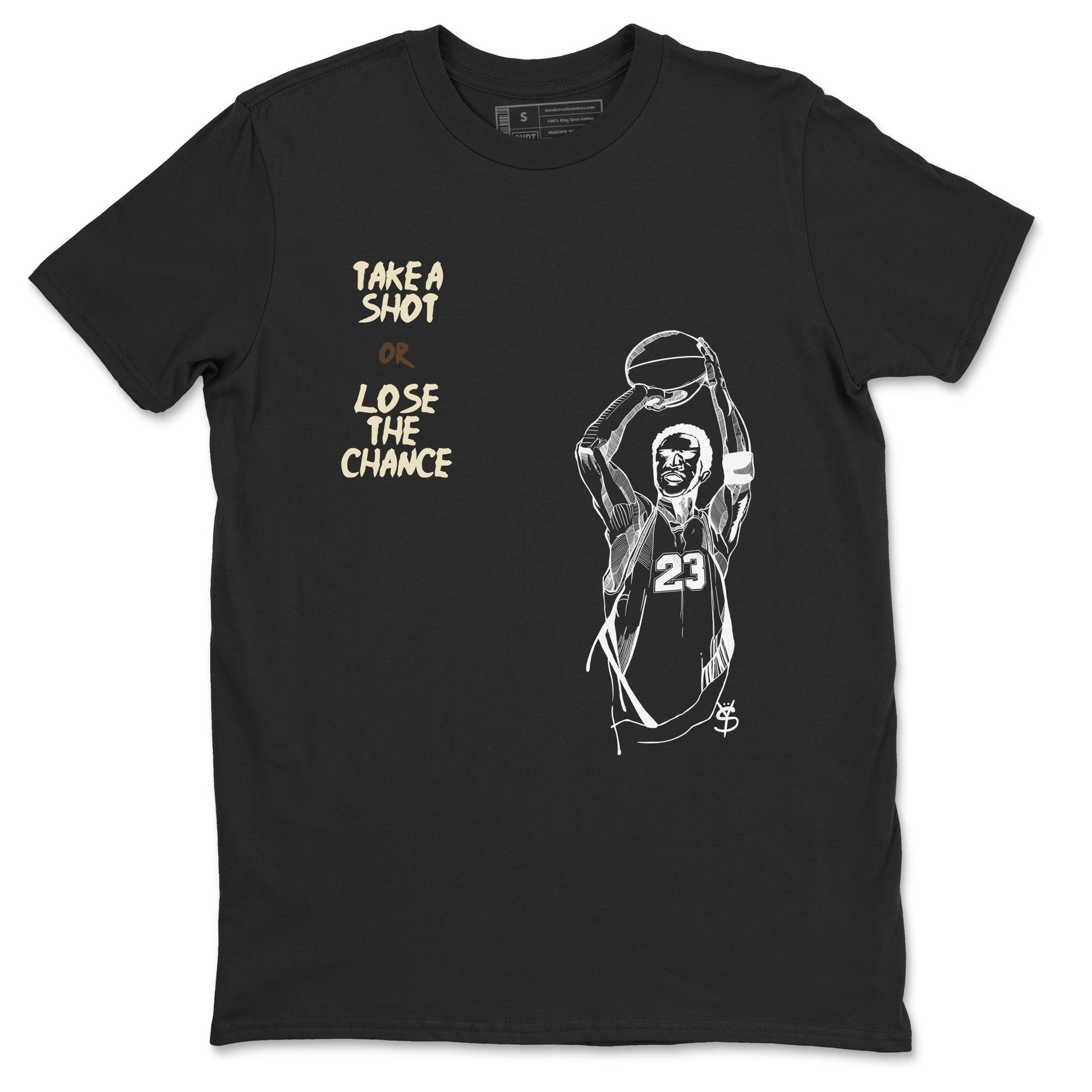 1s Mocha shirts to match jordans Take A Shot sneaker match tees Air Jordan 1 Mocha SNRT Sneaker Release Tees unisex cotton Black 2 crew neck shirts