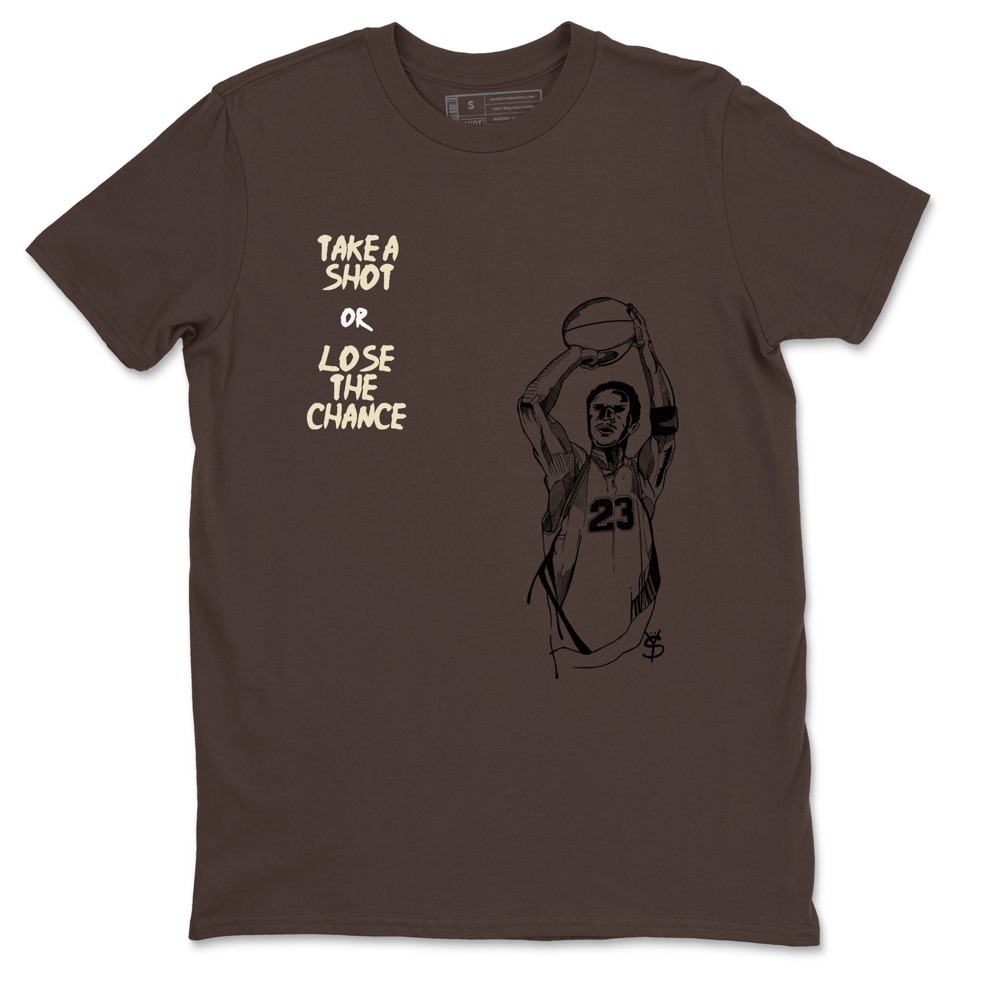 1s Mocha shirts to match jordans Take A Shot sneaker match tees Air Jordan 1 Mocha SNRT Sneaker Release Tees unisex cotton Dark Chocolate 2 crew neck shirts