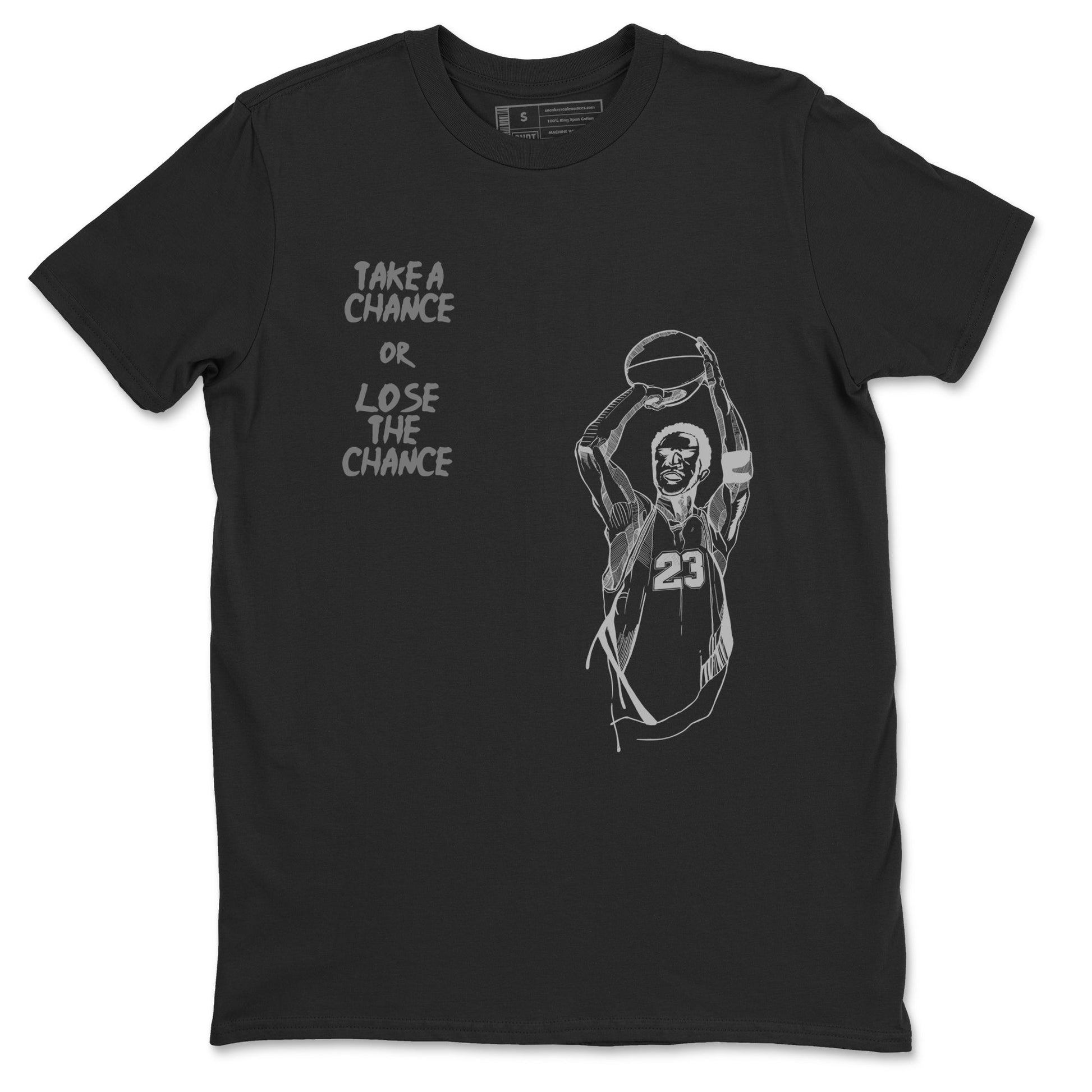 12s Black Wolf Grey shirts to match jordans Take A Shot sneaker match tees Air Jordan 12 Black Wolf Grey SNRT Sneaker Release Tees unisex cotton Black 2 crew neck shirts