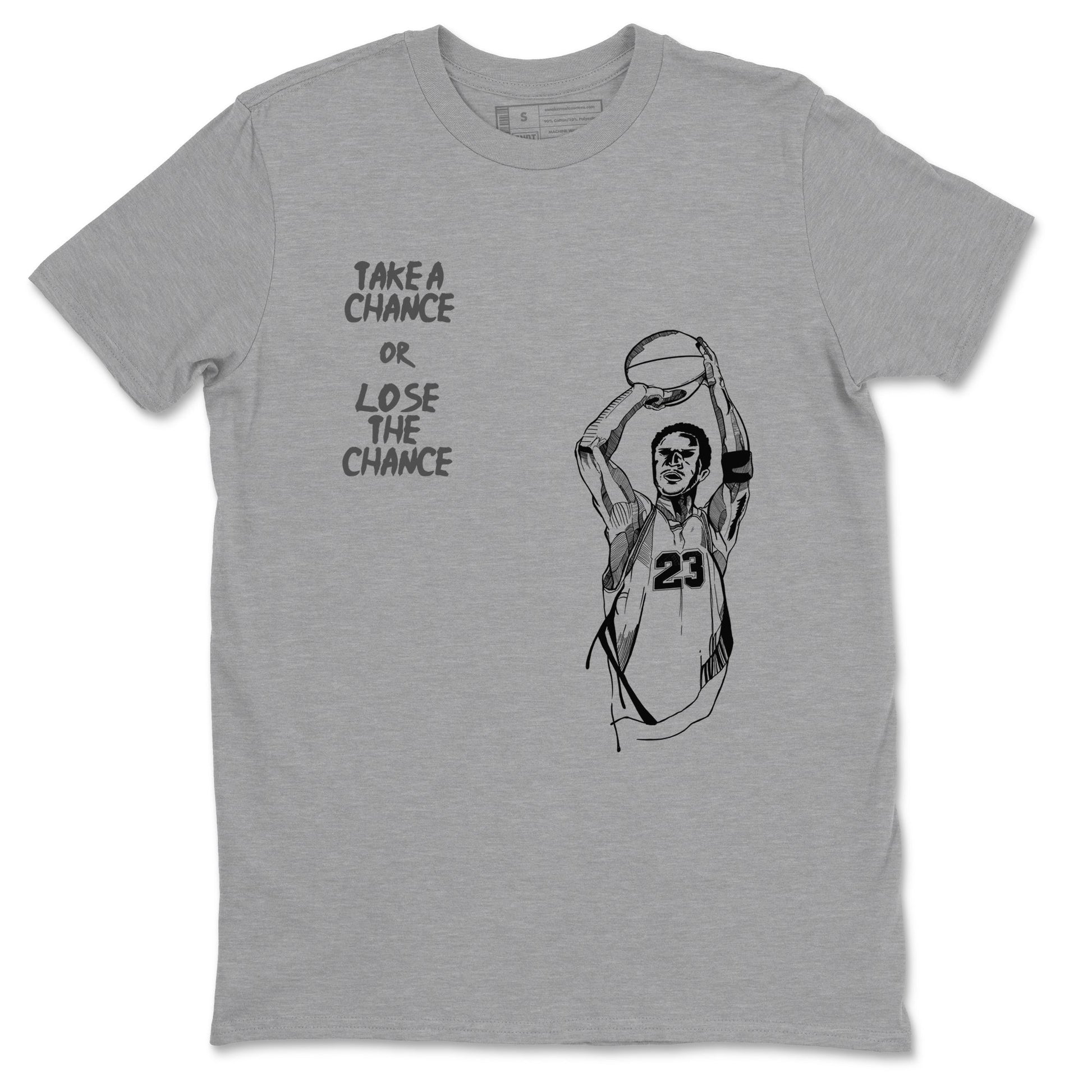 12s Black Wolf Grey shirts to match jordans Take A Shot sneaker match tees Air Jordan 12 Black Wolf Grey SNRT Sneaker Release Tees unisex cotton Heather Grey 2 crew neck shirts