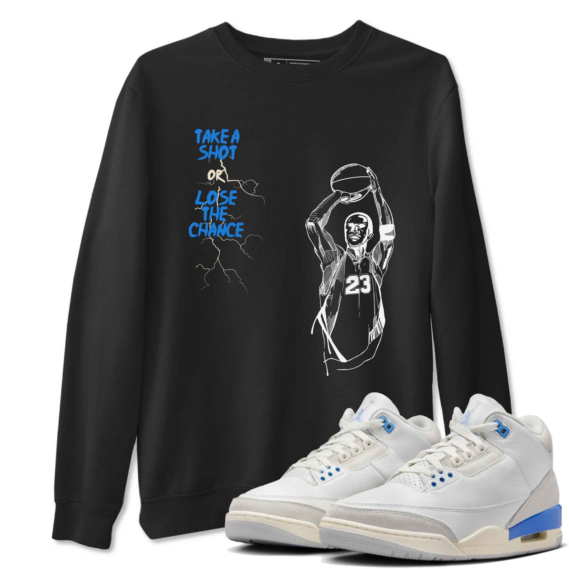 3s Lucky Shorts shirts to match jordans Take A Shot best t shirts to wear with jordans Air Jordan 3 Lucky Shorts match shoes to clothes SNRT Sneaker Tees unisex cotton Black 1 shirts