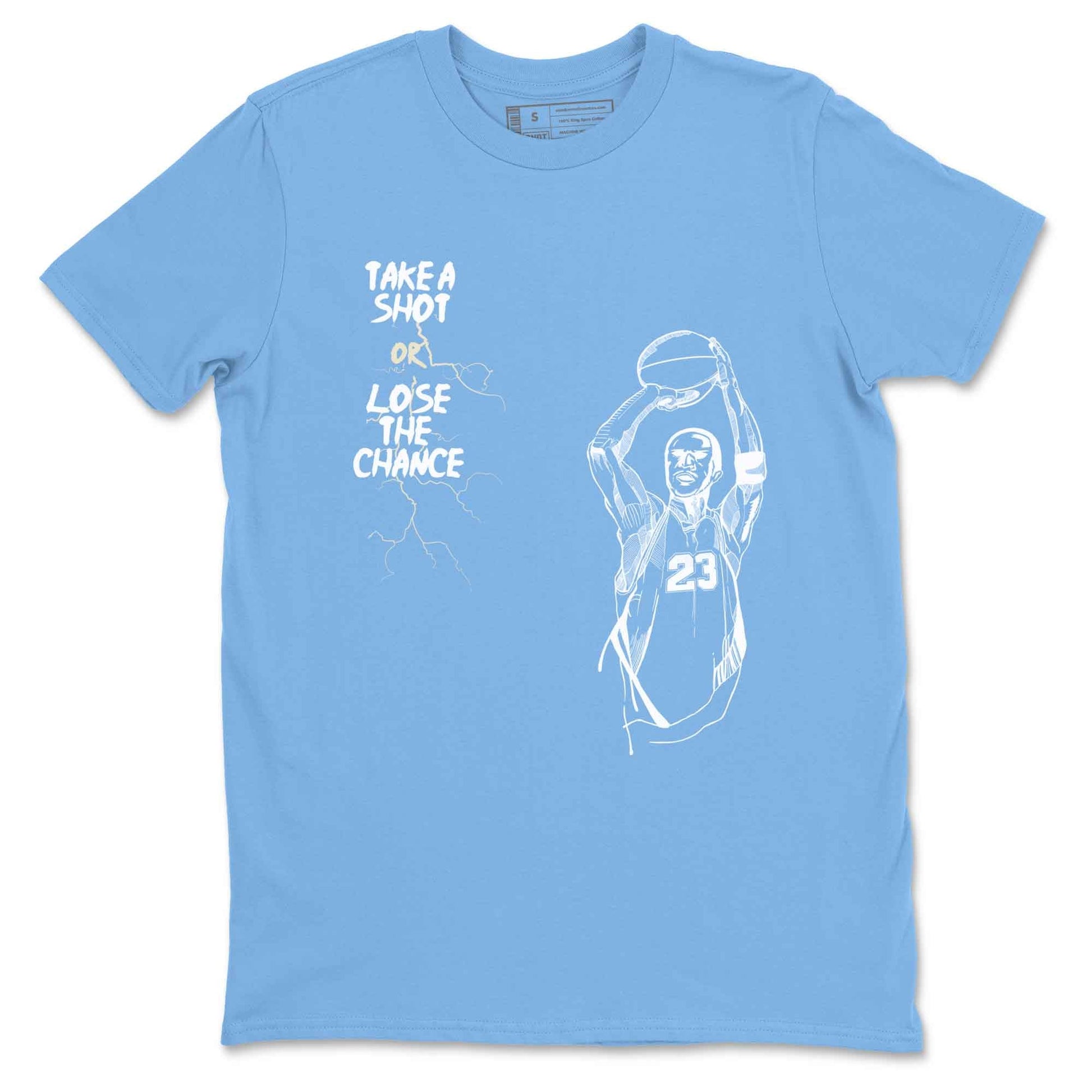 3s Lucky Shorts shirts to match jordans Take A Shot best t shirts to wear with jordans Air Jordan 3 Lucky Shorts match shoes to clothes SNRT Sneaker Tees unisex cotton Carolina Blue 2 shirts