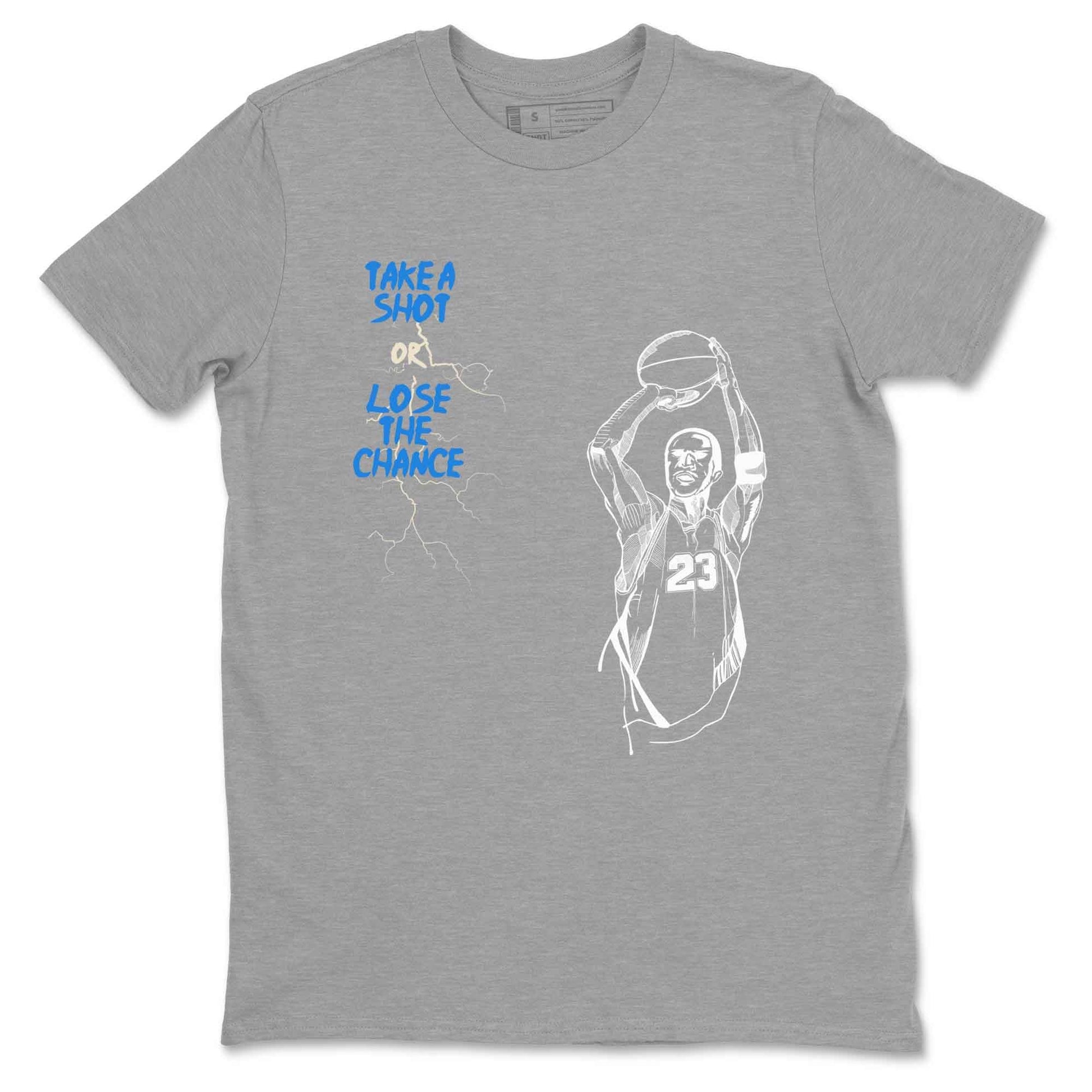 3s Lucky Shorts shirts to match jordans Take A Shot best t shirts to wear with jordans Air Jordan 3 Lucky Shorts match shoes to clothes SNRT Sneaker Tees unisex cotton Heather Grey 2 shirts