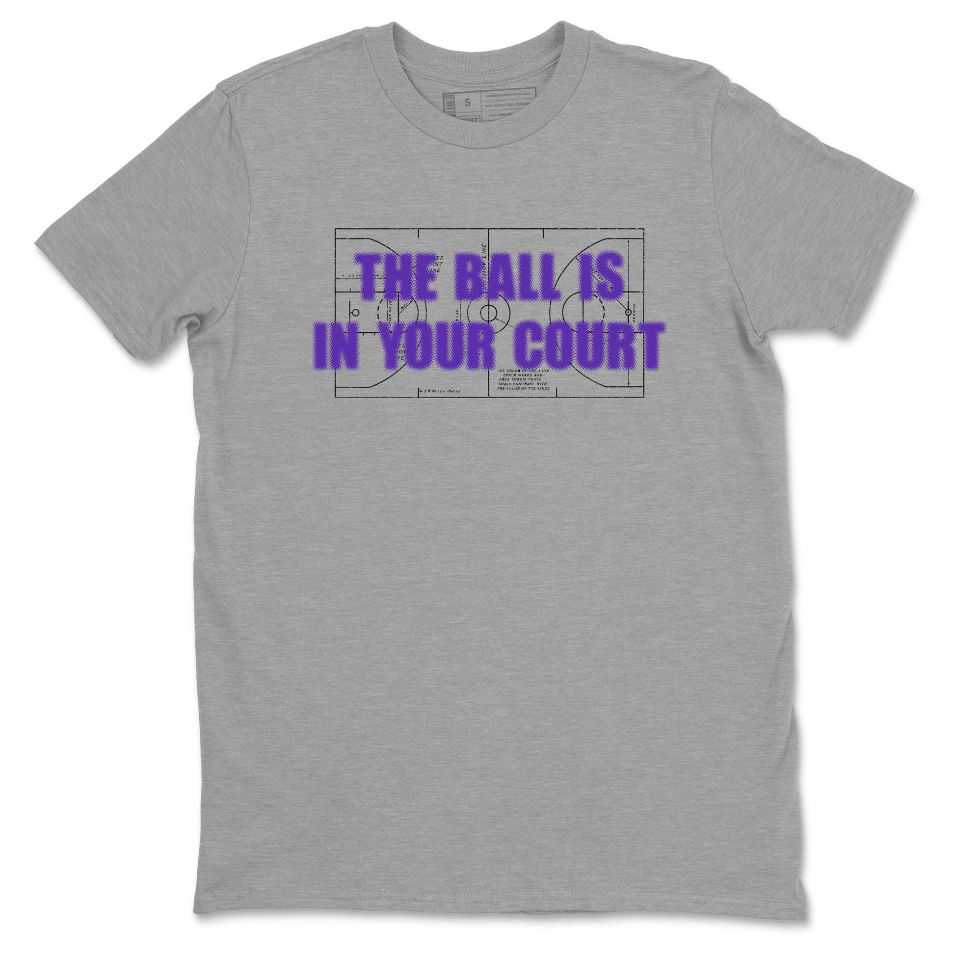 Sneaker Threads – Sneaker Tees To Match Nike KB 9 Hyper Grape – The Ball Is In Your Court Graphic Tee Heather Grey 2. Perfect for Jordan releases 2025 colorways. Perfect for purple basketball sneaker releases and legacy-inspired colorways for 2025 hoopers.
