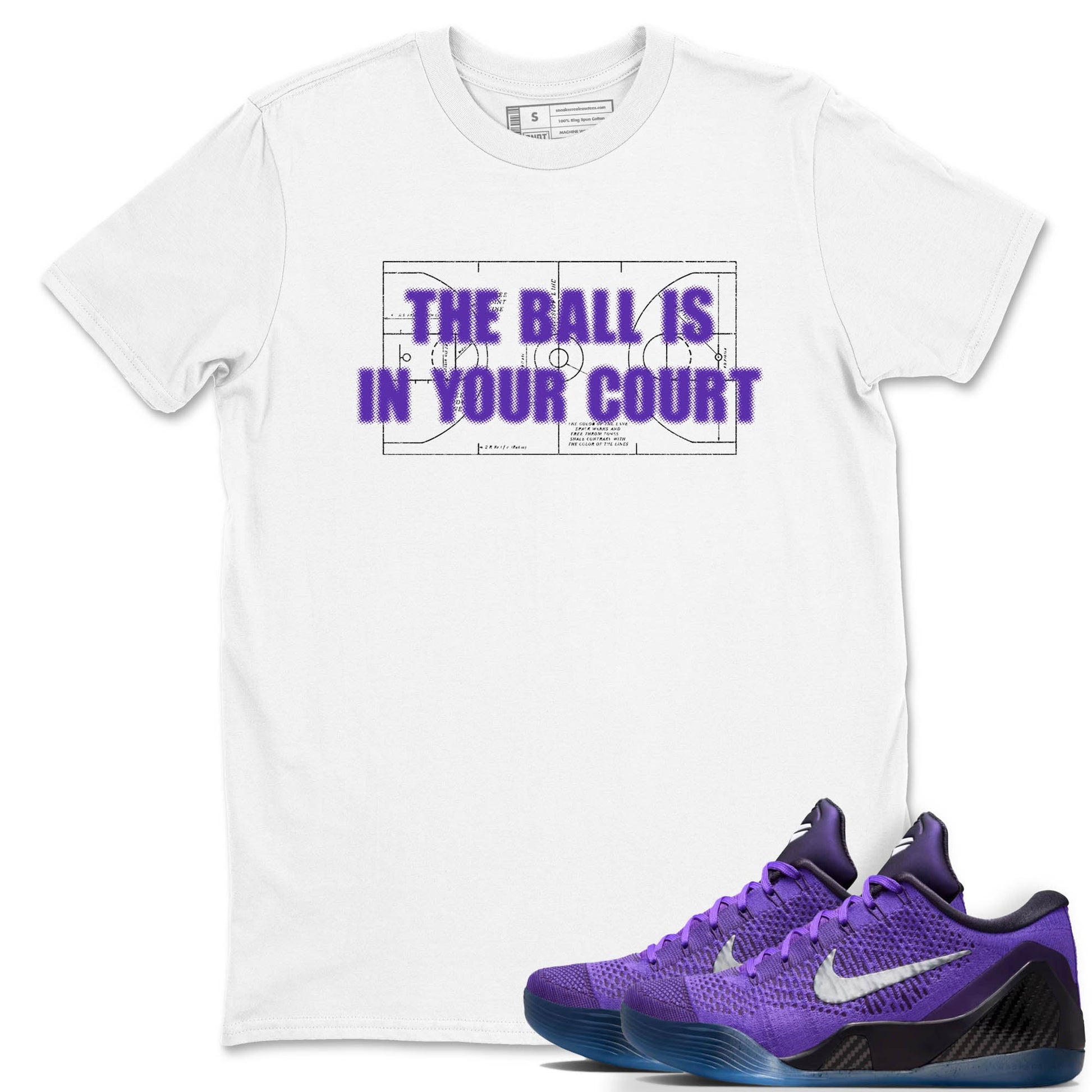 Sneaker Threads – Sneaker Tees To Match Nike KB 9 Hyper Grape – The Ball Is In Your Court Graphic Tee White 1. Perfect for Jordan releases 2025 colorways. Perfect for purple basketball sneaker releases and legacy-inspired colorways for 2025 hoopers.