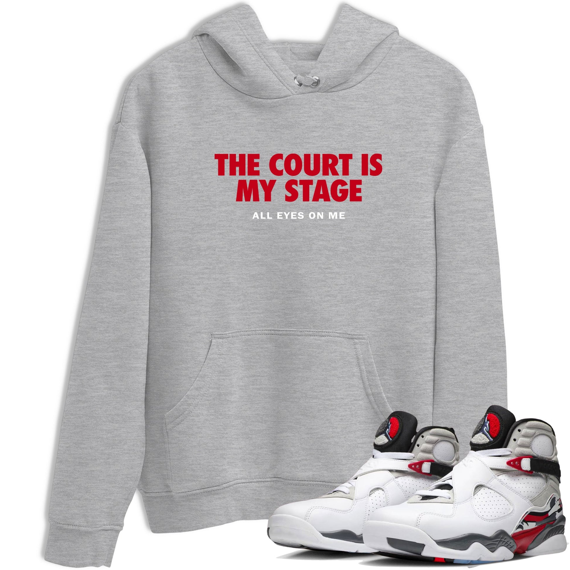 Sneaker Threads – Basketball Graphic T shirt Air Jordan 8 Bunny – The Court Is My Stage Graphic Tee Heather Grey 1. Perfect for Jordan releases 2025 colorways.