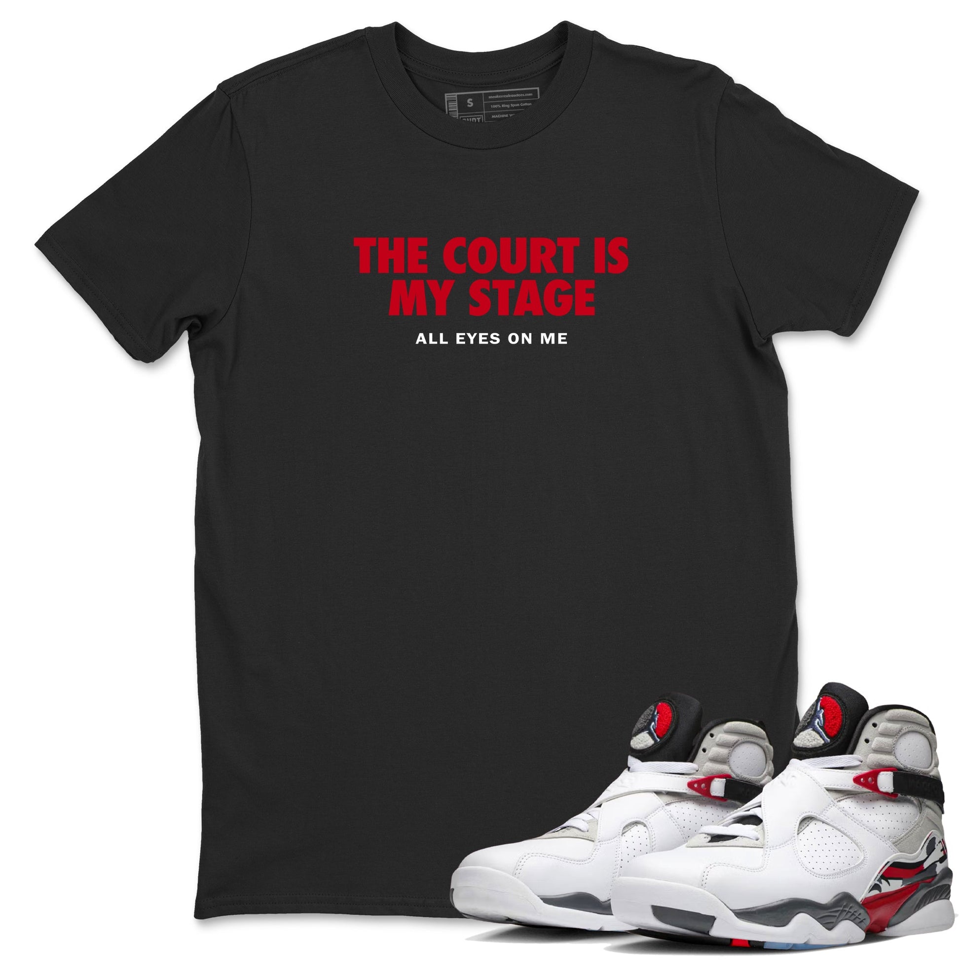 Sneaker Threads – Basketball Graphic T shirt Air Jordan 8 Bunny – The Court Is My Stage Graphic Tee Black 1. Perfect for Jordan releases 2025 colorways.