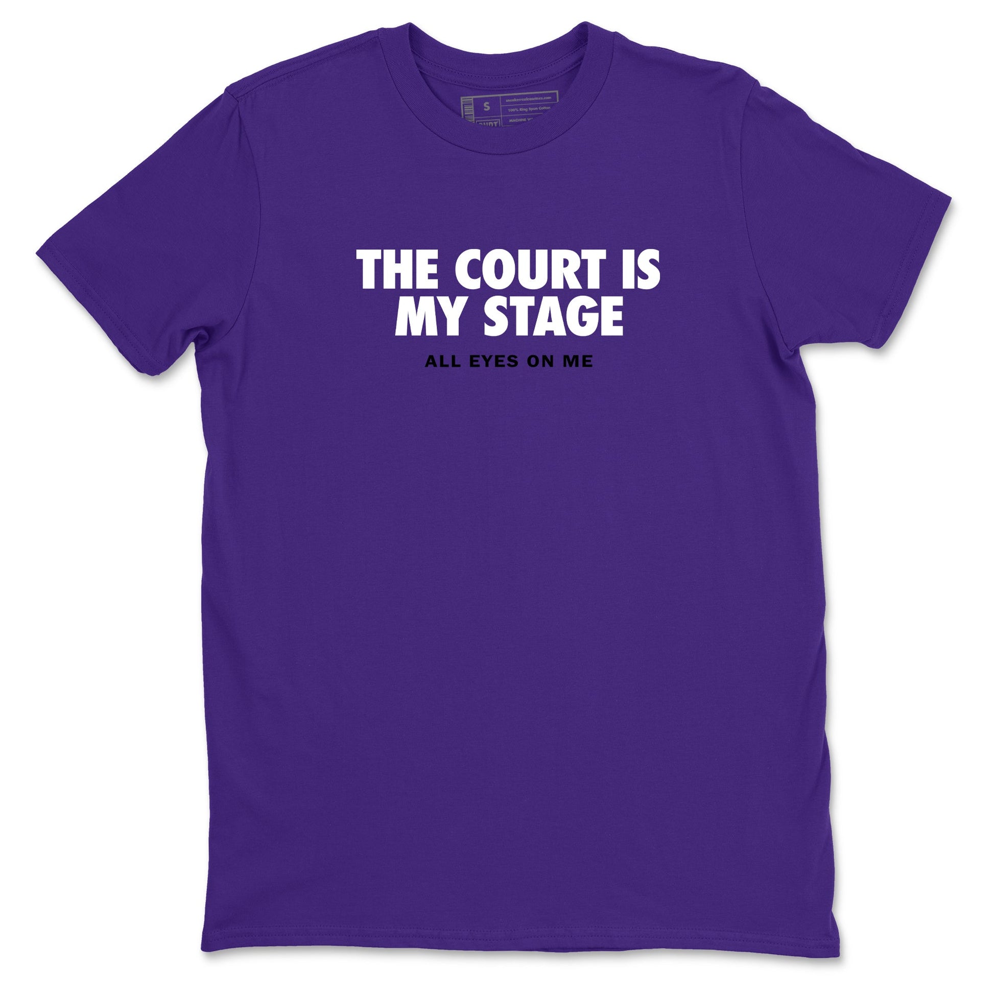Sneaker Threads – Basketball Graphic T shirt Nike KB 9 Hyper Grape – The Court Is My Stage Graphic Tee Purple 2. Perfect for Jordan releases 2025 colorways. Perfect for purple basketball sneaker releases and legacy-inspired colorways for 2025 hoopers.