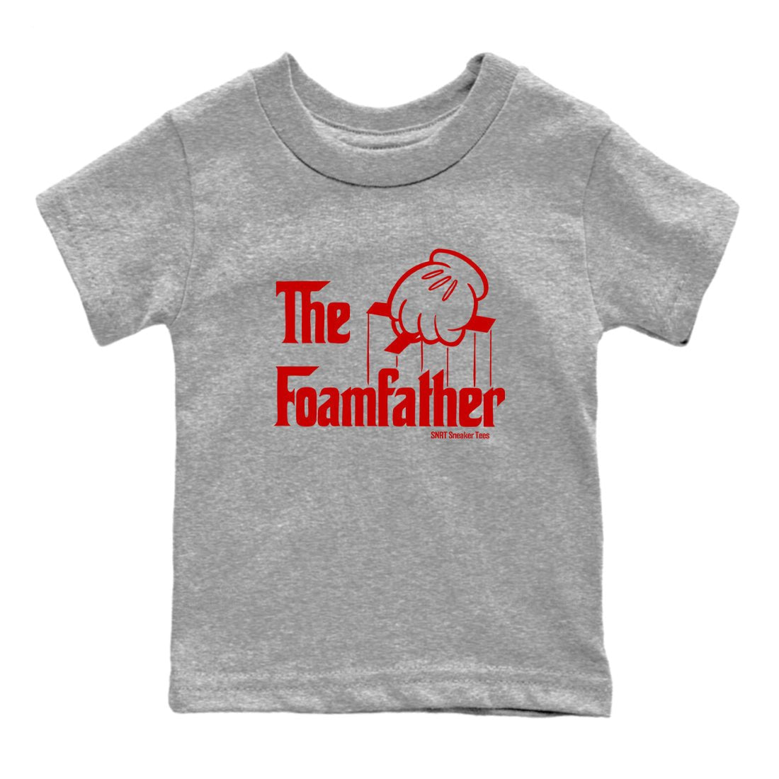 Sneaker match tees – Sneaker Tees To Match Air Foamposite Cough Drop Shoes – The Foamfather Kids T-Shirt Heather Grey 2