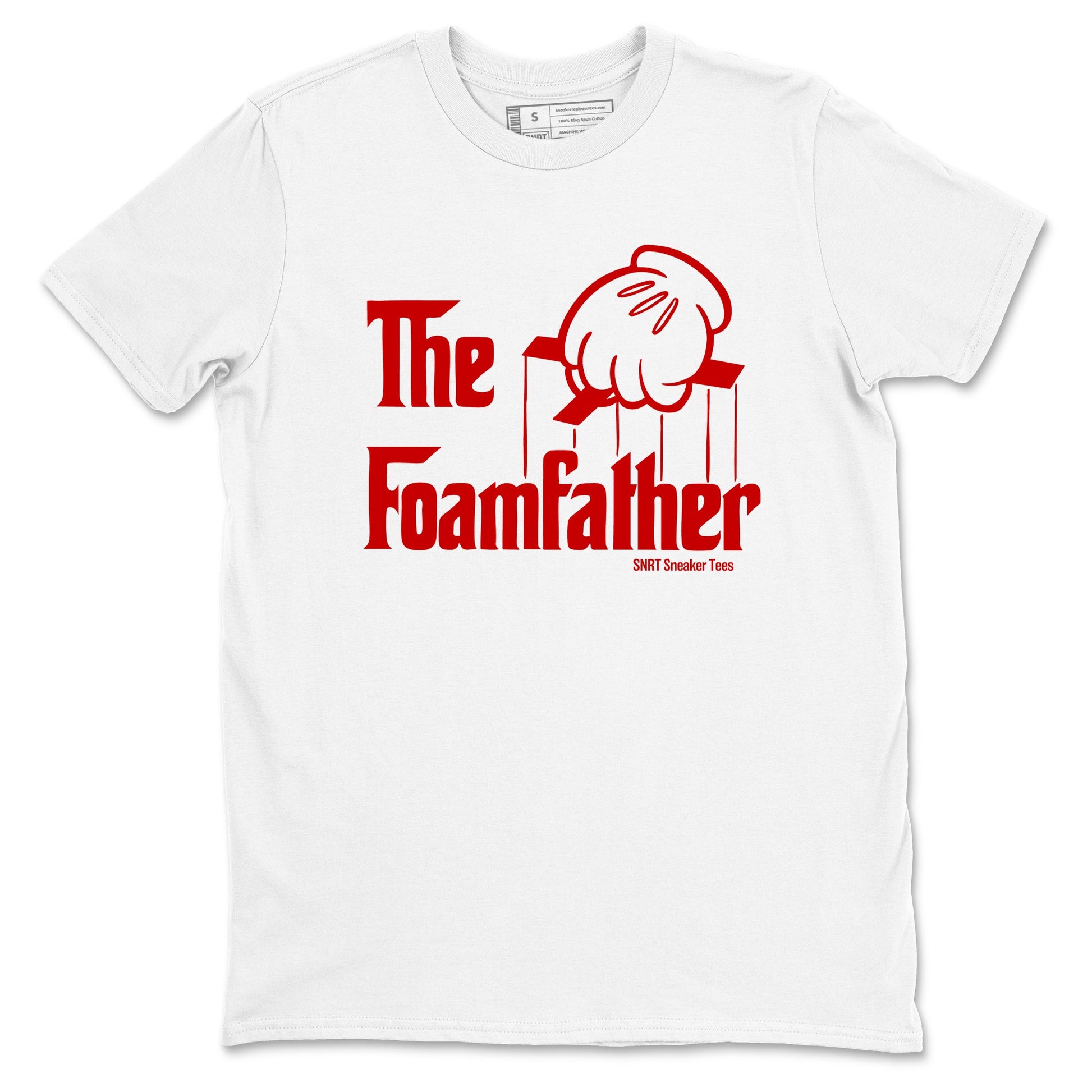 Sneaker match tees – Sneaker Tees To Match Air Foamposite Cough Drop Shoes – The Foamfather Tee White 2