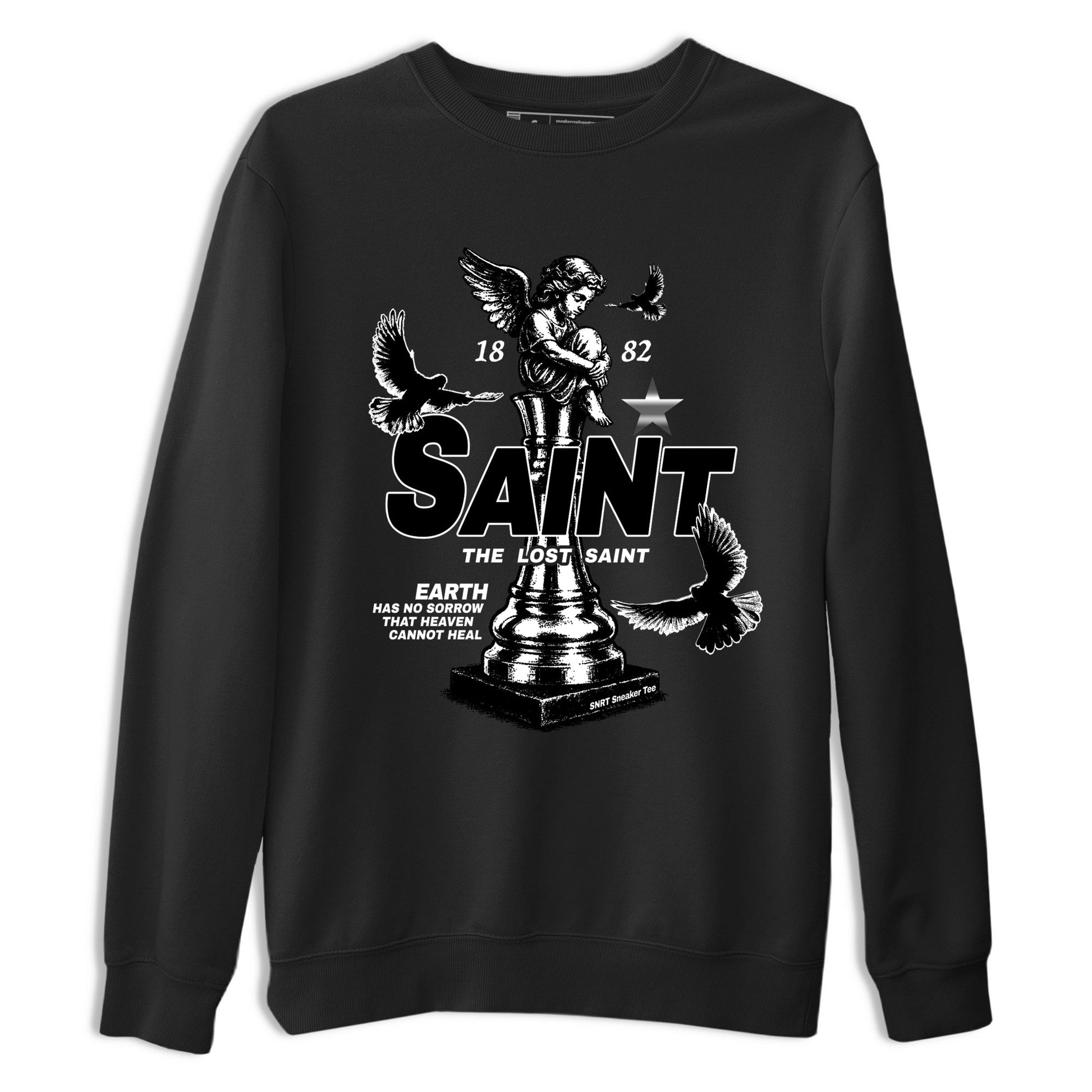 4s Black Cat Sneaker match tees – Sneaker Tees To Match Air Jordan 4 Black Cat Shoes – The Lost Saint Tee Black 2