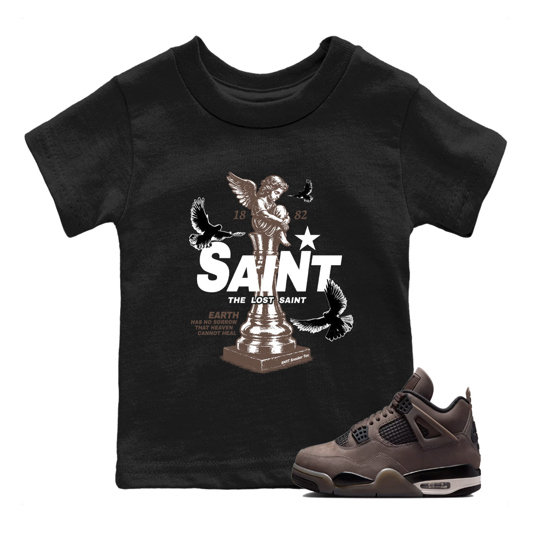 Sneaker match tees – Streetwear Graphic Tees Air Jordan 4 Cave Stone Sneakers – The Lost Saint Kids Craphic T-Shirt Black 1