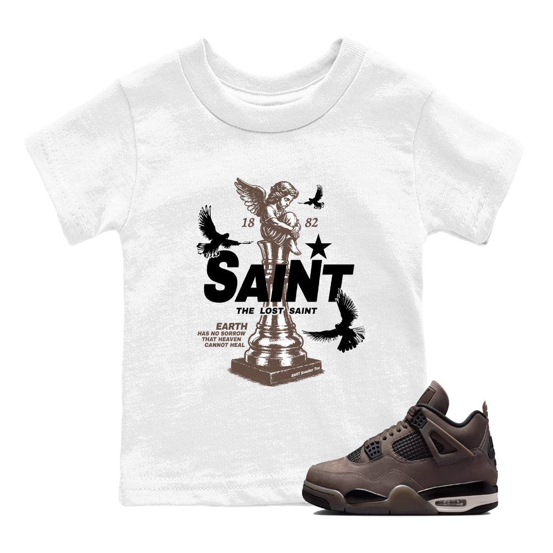 Sneaker match tees – Streetwear Graphic Tees Air Jordan 4 Cave Stone Sneakers – The Lost Saint Kids Craphic T-Shirt White 1