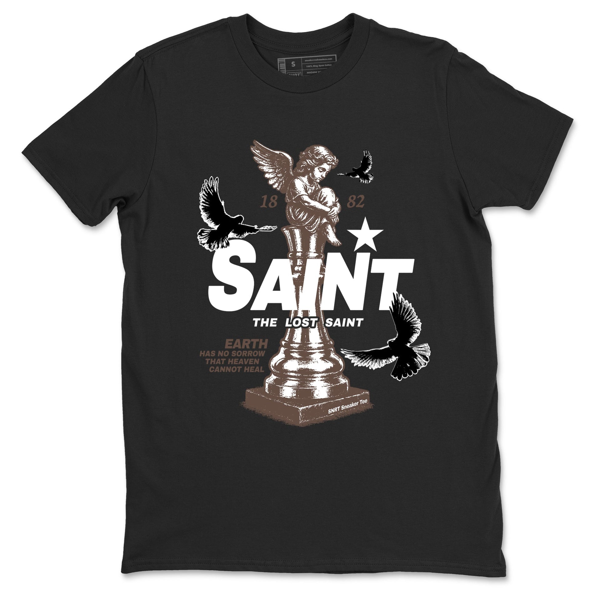 Sneaker match tees – Streetwear Graphic Tees Air Jordan 4 Cave Stone Sneakers – The Lost Saint Graphic Tee Black 2
