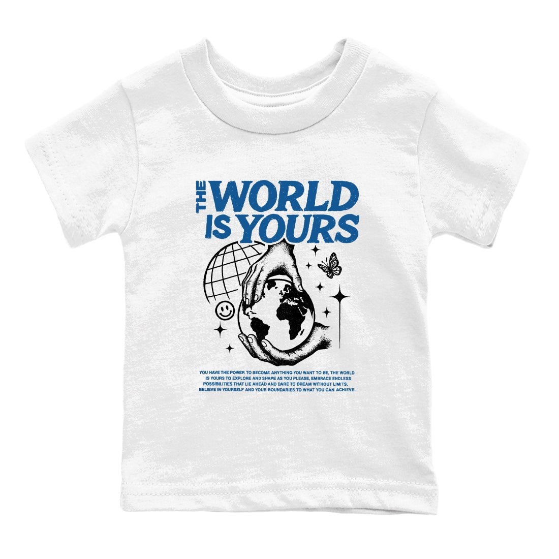 Sneaker match tees – Streetwear Graphic Tees Air Jordan 1 Travis Scott Fragment Sneakers – The World Is Yours Kids Craphic T-Shirt White 2