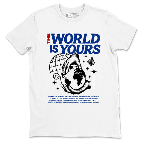 Sneaker Threads – Sneaker Tees To Match Air Jordan 11 Rare Air – The World Is Yours Graphic Tee White 2. Perfect for Jordan releases 2025 colorways.