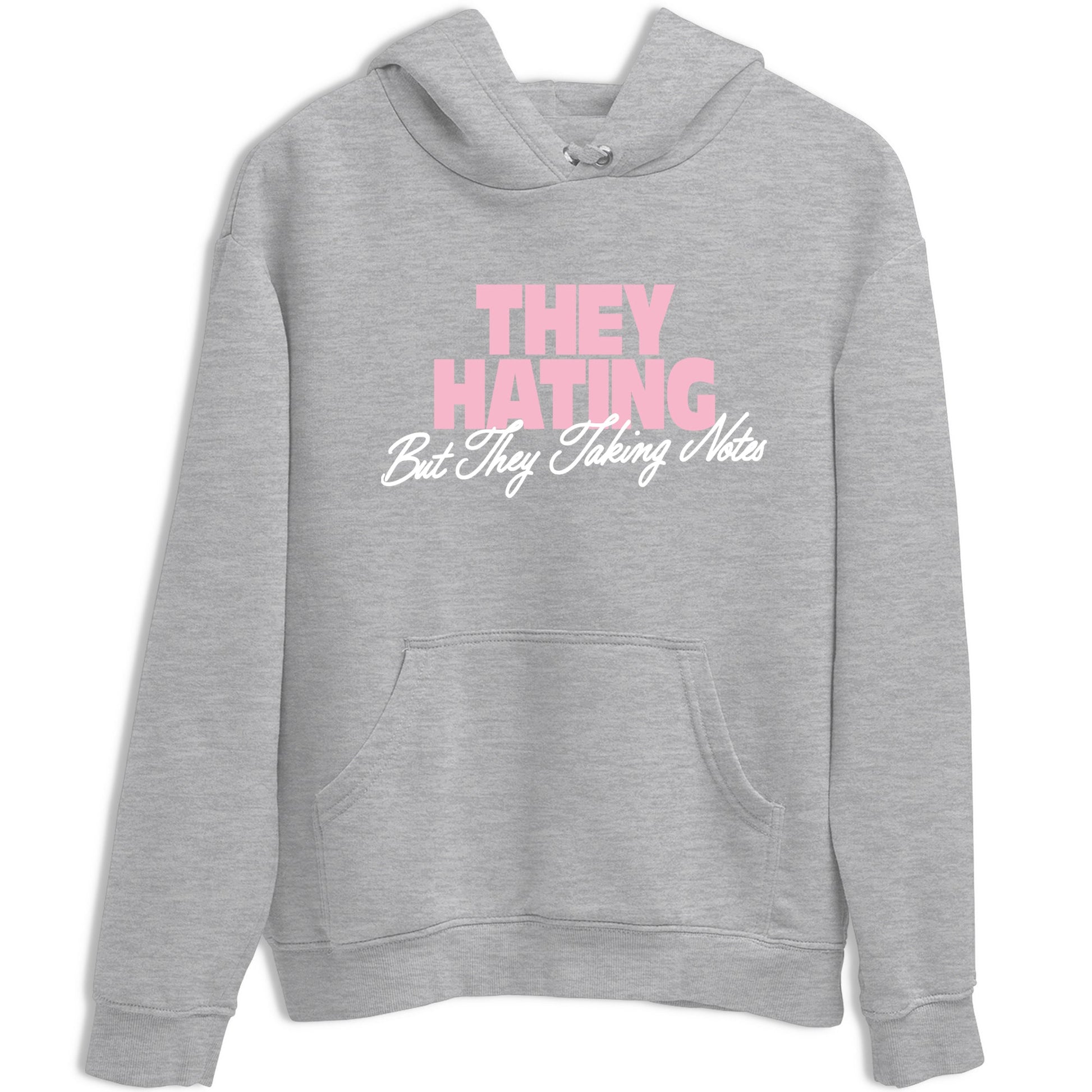 They Hating But Taking Notes sneaker match t-shirt styled to complete your fit with the Air Jordan 5 35th Anniversary sneakers, shown in Heather Grey 2.