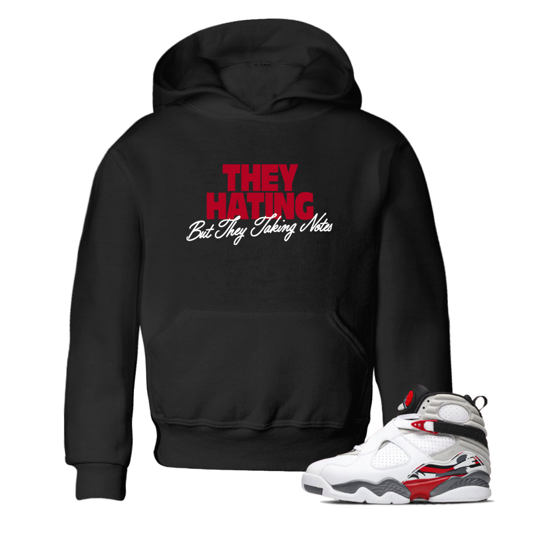 Sneaker Threads – Sneaker Tees To Match Air Jordan 8 Bunny – They Hating But Taking Notes Youth Graphic Tee Black 1. Perfect for Jordan releases 2025 colorways.