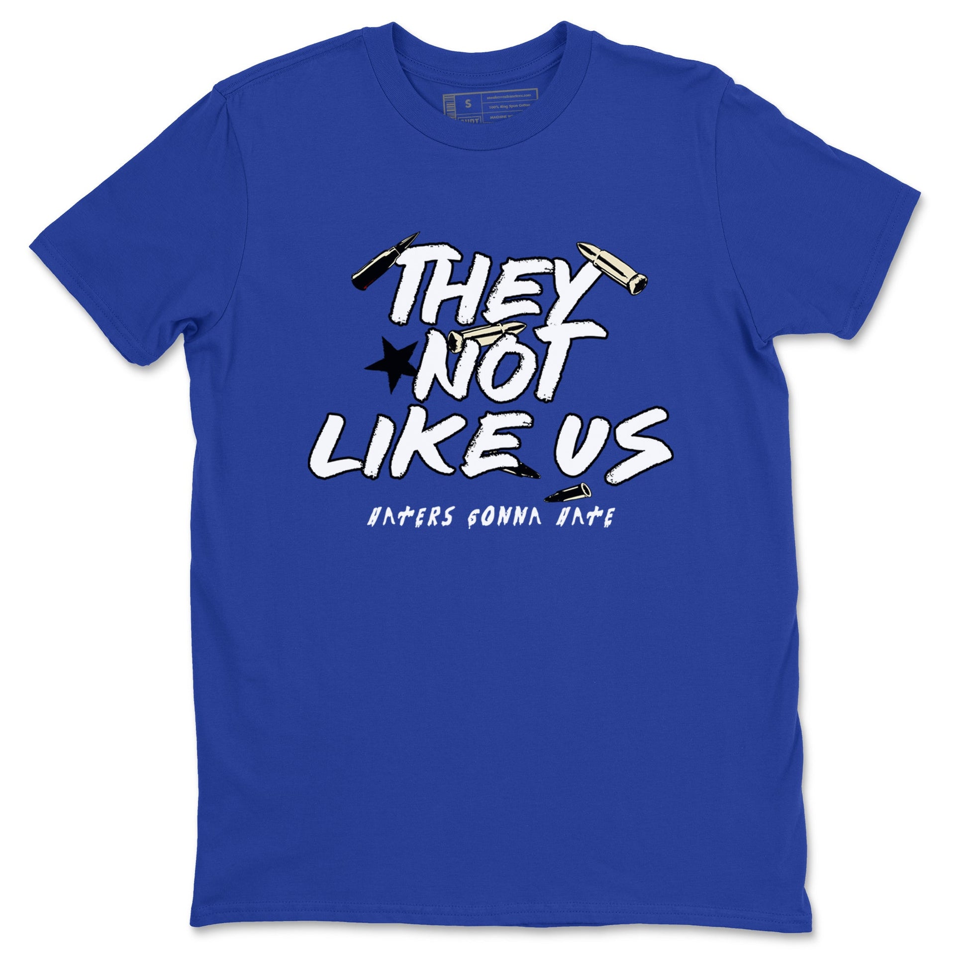 1s Game Royal shirts to match jordans They Not Like Us sneaker match tees Air Jordan 1 Retro Low OG Game Royal match shoes to clothes SNRT Sneaker Tees unisex cotton Royal Blue 2 shirts