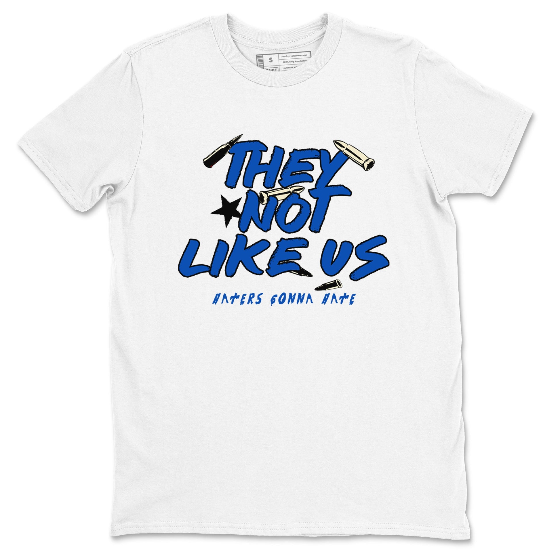 1s Game Royal shirts to match jordans They Not Like Us sneaker match tees Air Jordan 1 Retro Low OG Game Royal match shoes to clothes SNRT Sneaker Tees unisex cotton White 2 shirts