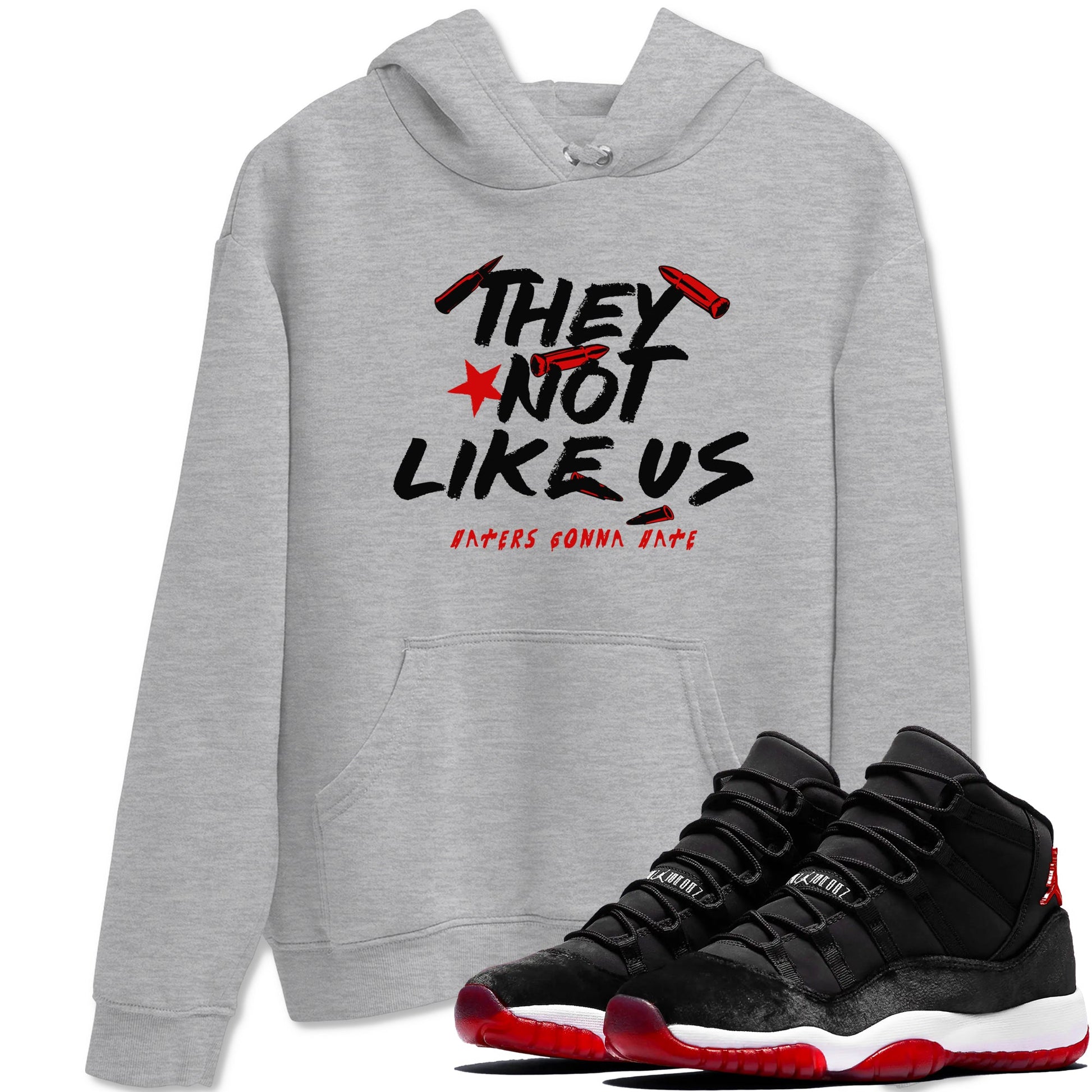 11s Bred Velvet shirts to match jordans They Not Like Us sneaker match tees Air Jordan 11 Retro Bred Velvet match shoes to clothes SNRT Sneaker Tees unisex cotton Heather Grey 1 shirts