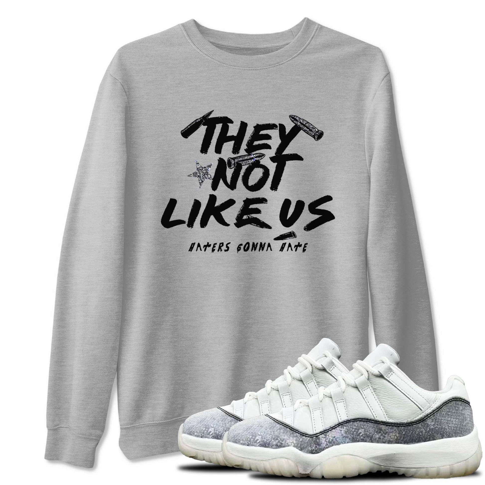 11s Year Of The Snake shirts to match jordans They Not Like Us shirts to match jordans Air Jordan 11 Retro Low Year Of The Snake match shoes to clothes SNRT Sneaker Tees unisex cotton Heather Grey 1 shirts