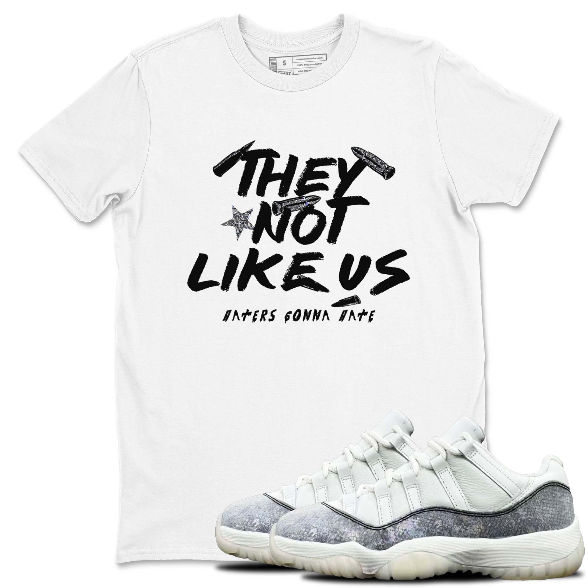11s Year Of The Snake shirts to match jordans They Not Like Us shirts to match jordans Air Jordan 11 Retro Low Year Of The Snake match shoes to clothes SNRT Sneaker Tees unisex cotton White 1 shirts