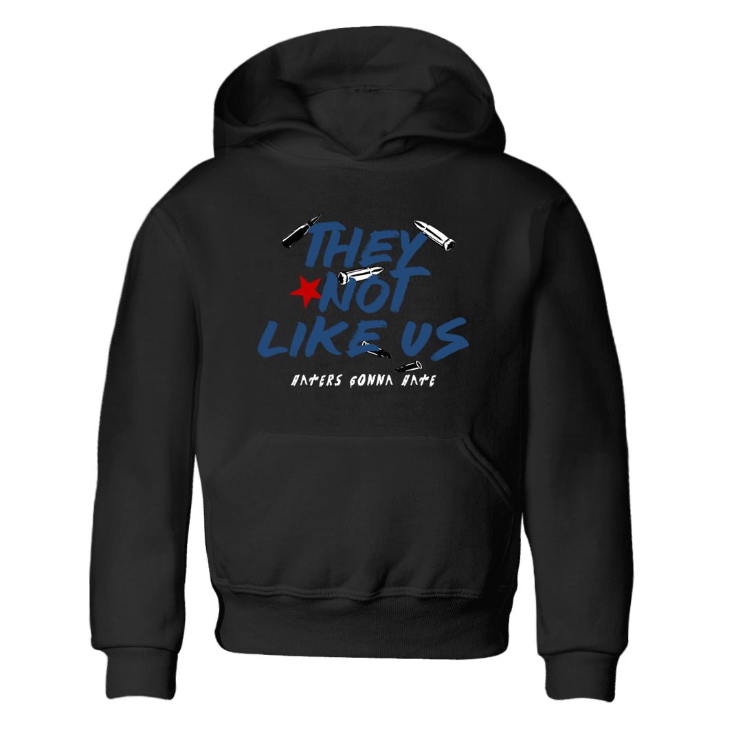 Sneaker match tees – Sneaker Tees To Match Air Jordan 12 French Blue Shoes – They Not Like Us Kids T-Shirt Black 2