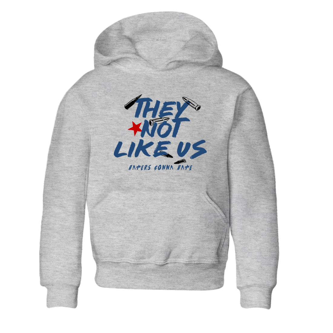 Sneaker match tees – Sneaker Tees To Match Air Jordan 12 French Blue Shoes – They Not Like Us Kids T-Shirt Heather Grey 2