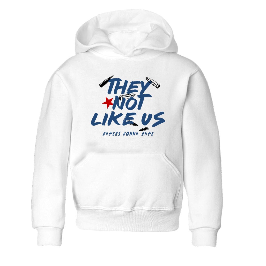 Sneaker match tees – Sneaker Tees To Match Air Jordan 12 French Blue Shoes – They Not Like Us Kids T-Shirt White 2