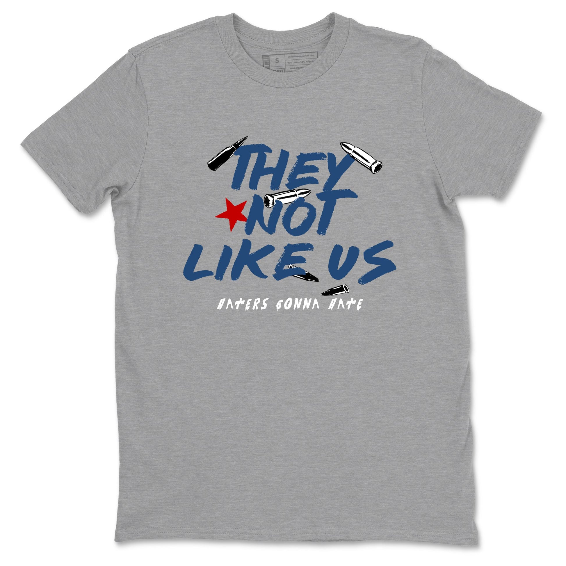 Sneaker match tees – Sneaker Tees To Match Air Jordan 12 French Blue Shoes – They Not Like Us Tee Heather Grey 2