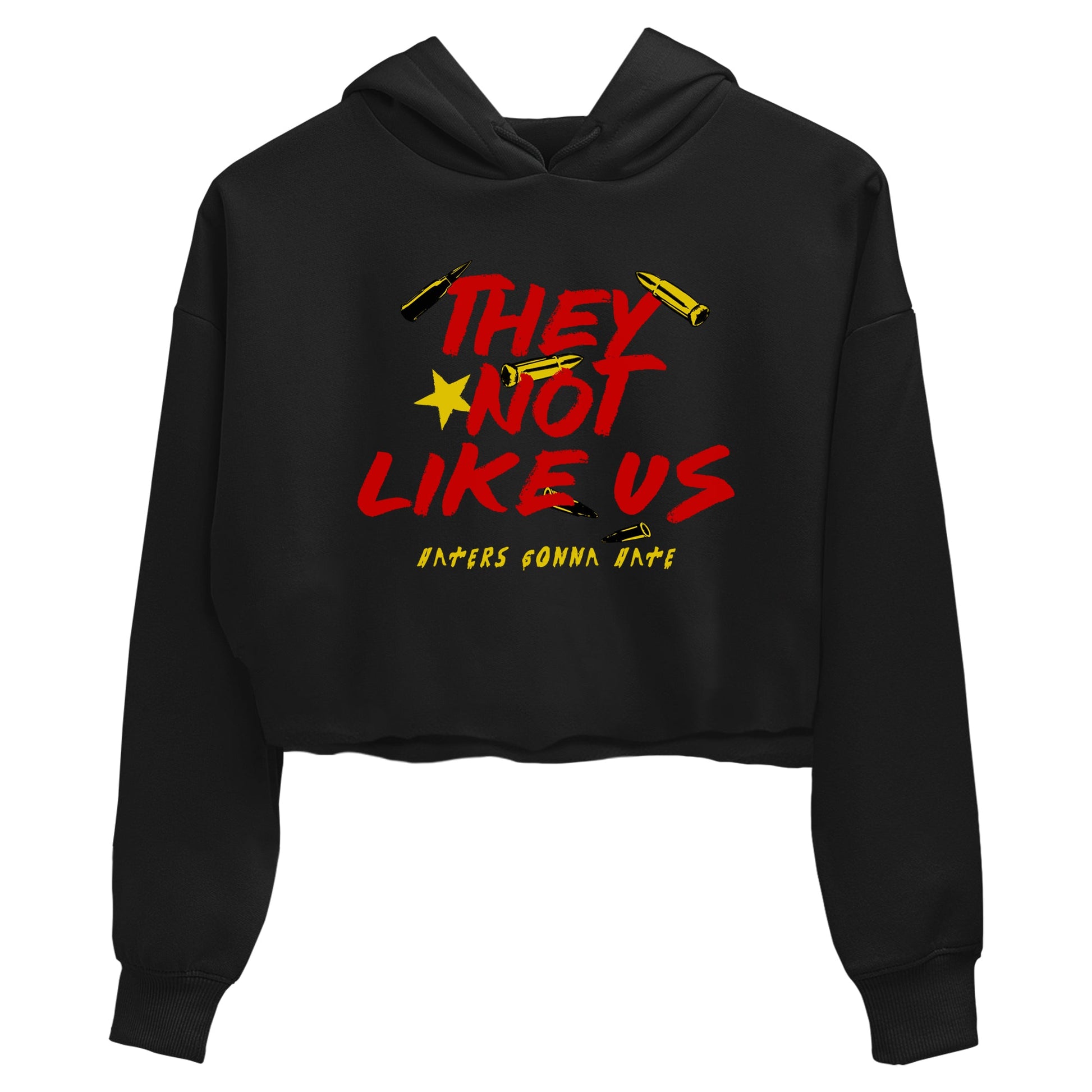 They Not Like Us womens crop tee made to vibe with the Air Jordan 14 Challenge Red sneakers — the perfect match in Black 2.