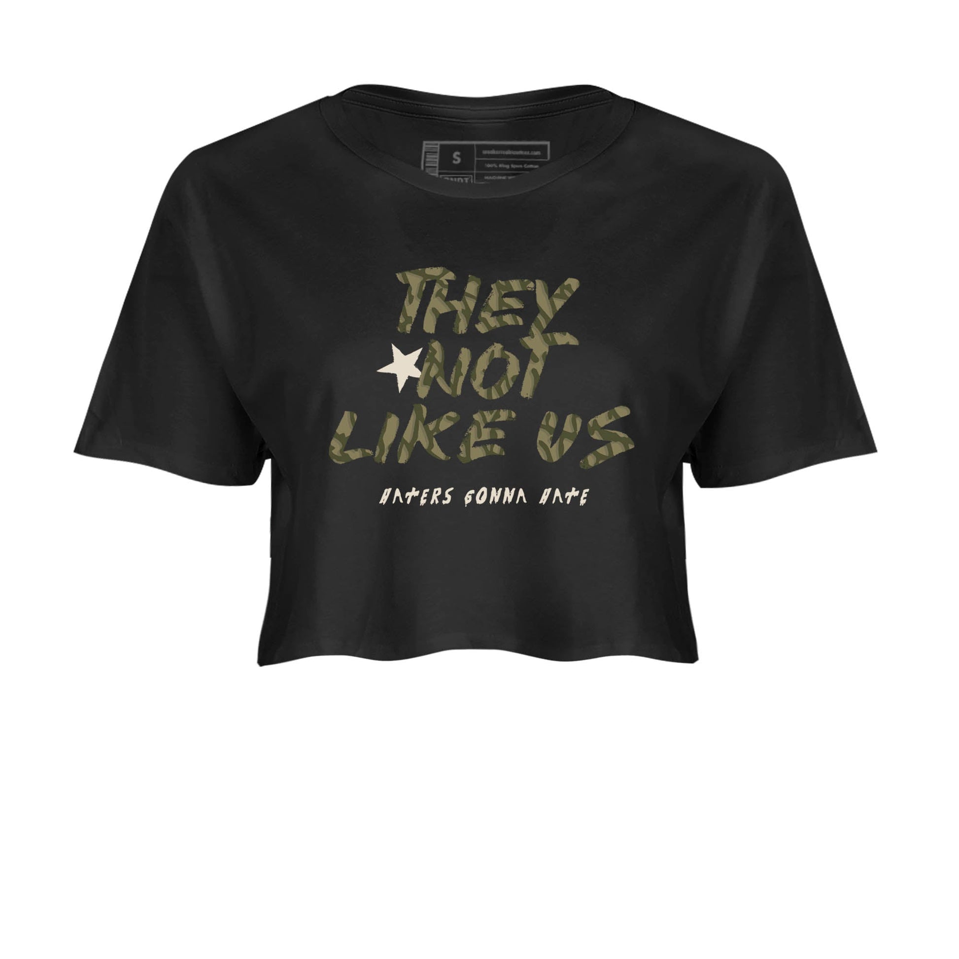 Sneaker Threads – Sneaker Tees To Match Air Jordan 3 Medium Olive – They Not Like Us Crop Tee Black 2. Perfect for Jordan releases 2025 colorways.
