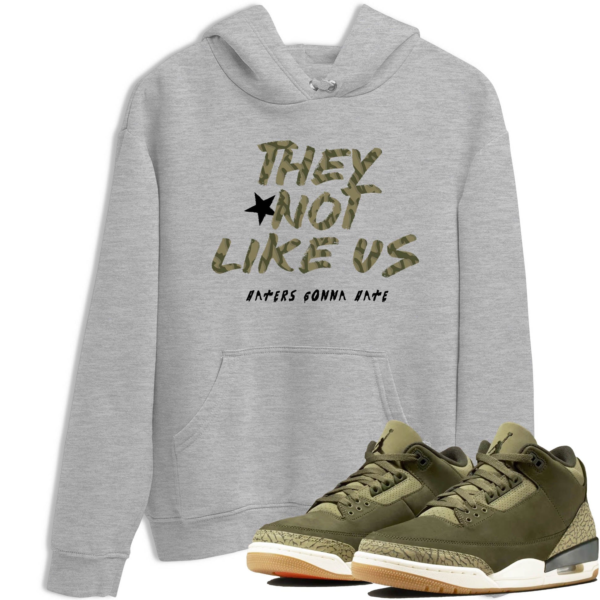 Sneaker Threads – Sneaker Tees To Match Air Jordan 3 Medium Olive – They Not Like Us Graphic Tee Heather Grey 1. Perfect for Jordan releases 2025 colorways.