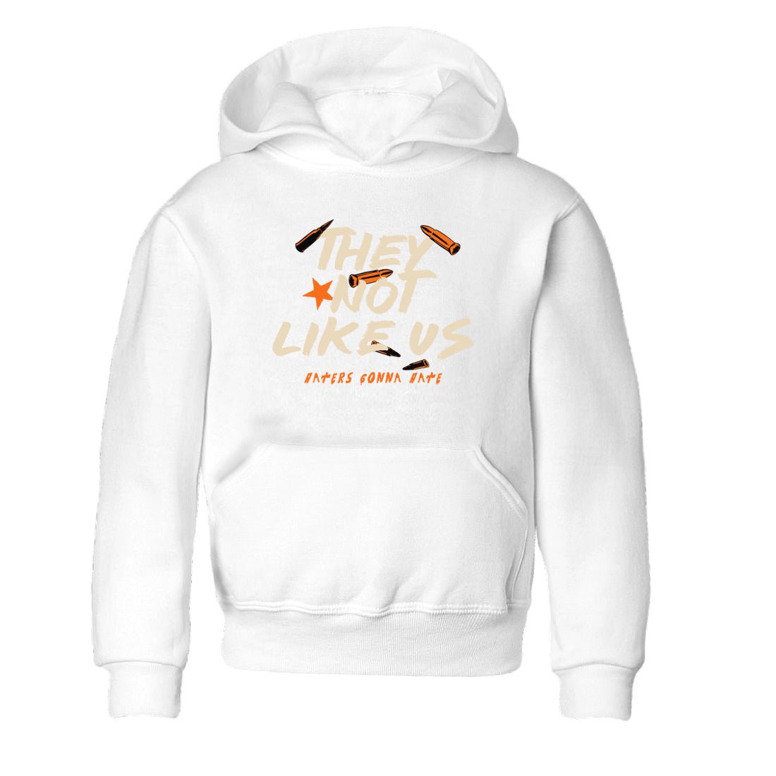 They Not Like Us baby and kids t-shirt crafted for little sneakerheads to shine with the Air Jordan 3 Starfish sneakers, displayed in White 2.