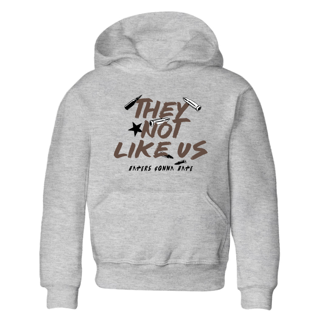 Sneaker match tees – Sneaker Tees To Match Air Jordan 4 Cave Stone Shoes – They Not Like Us Kids T-Shirt Heather Grey 2